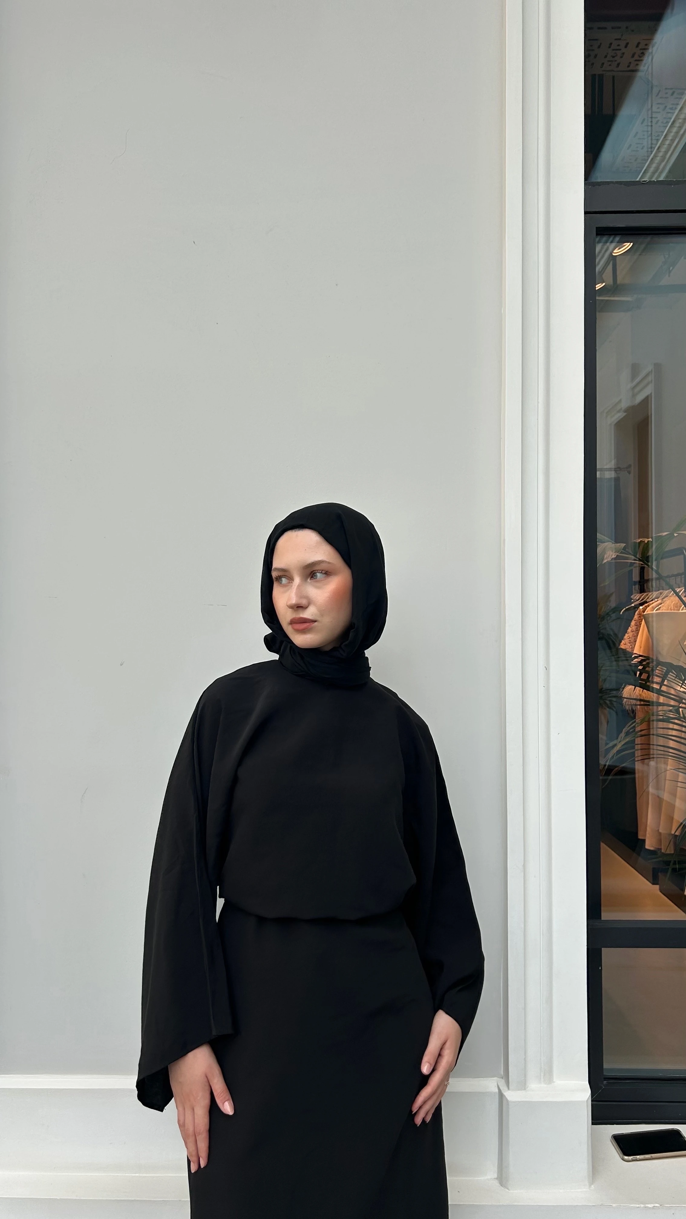 Dubai Pamuk Şal-Siyah