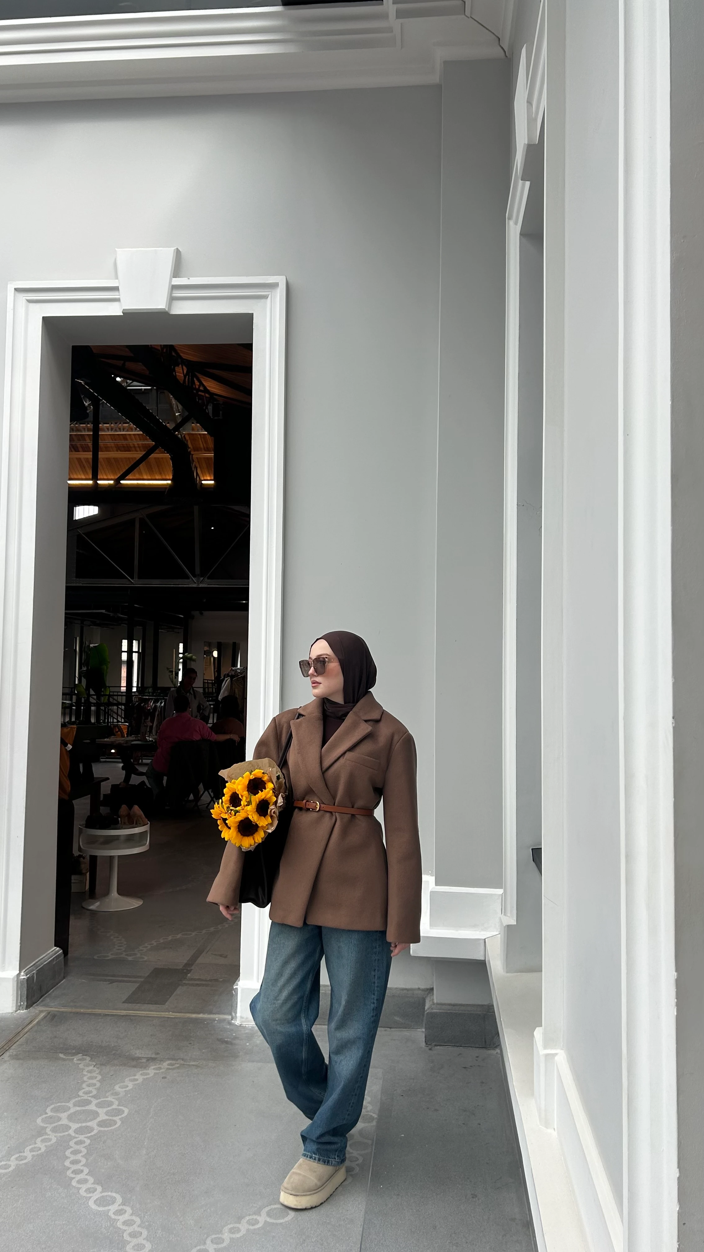 Niece Kahve Belden Oturtmalı Blazer