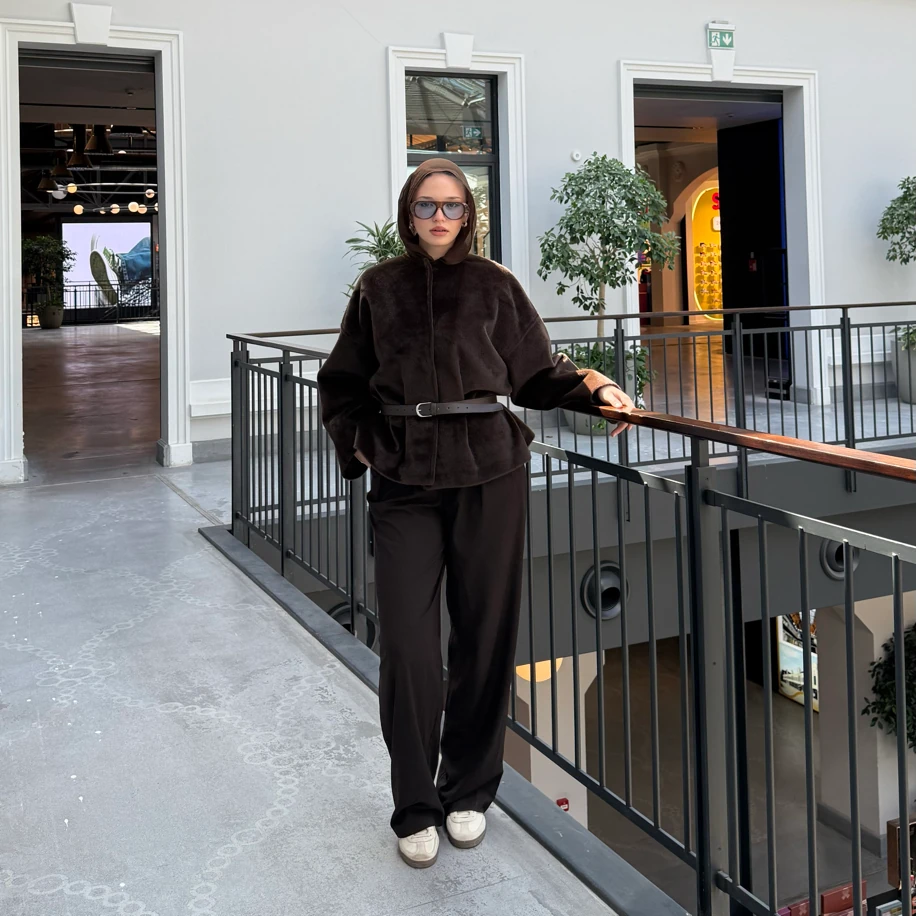 Kahverengi Palazzo Pantolon