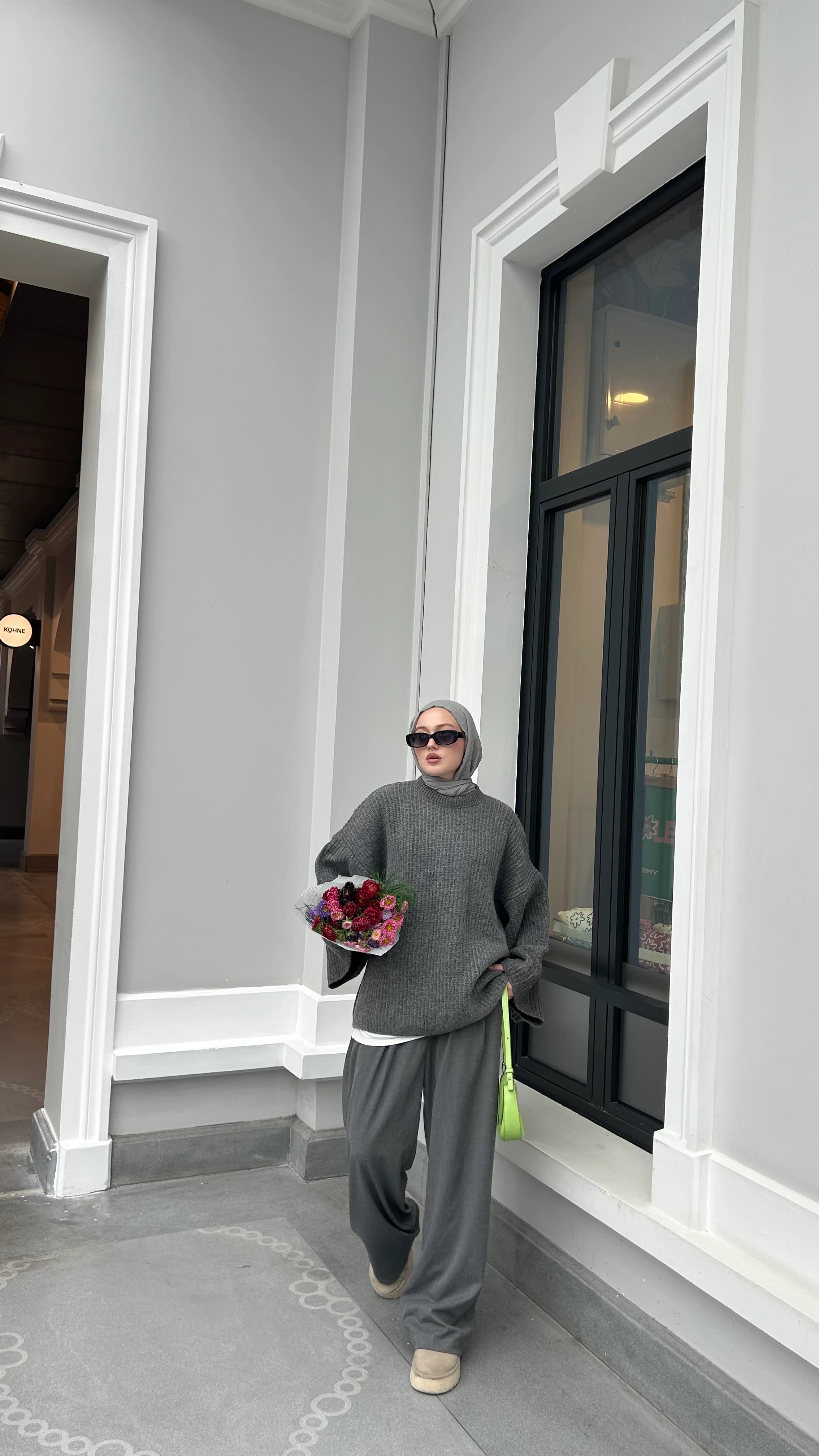 Gri Palazzo Pantolon