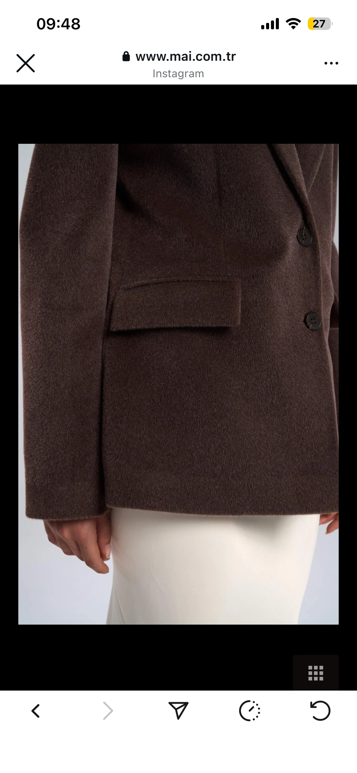 Kaela Bel Oturmalı Kahverengi Blazer