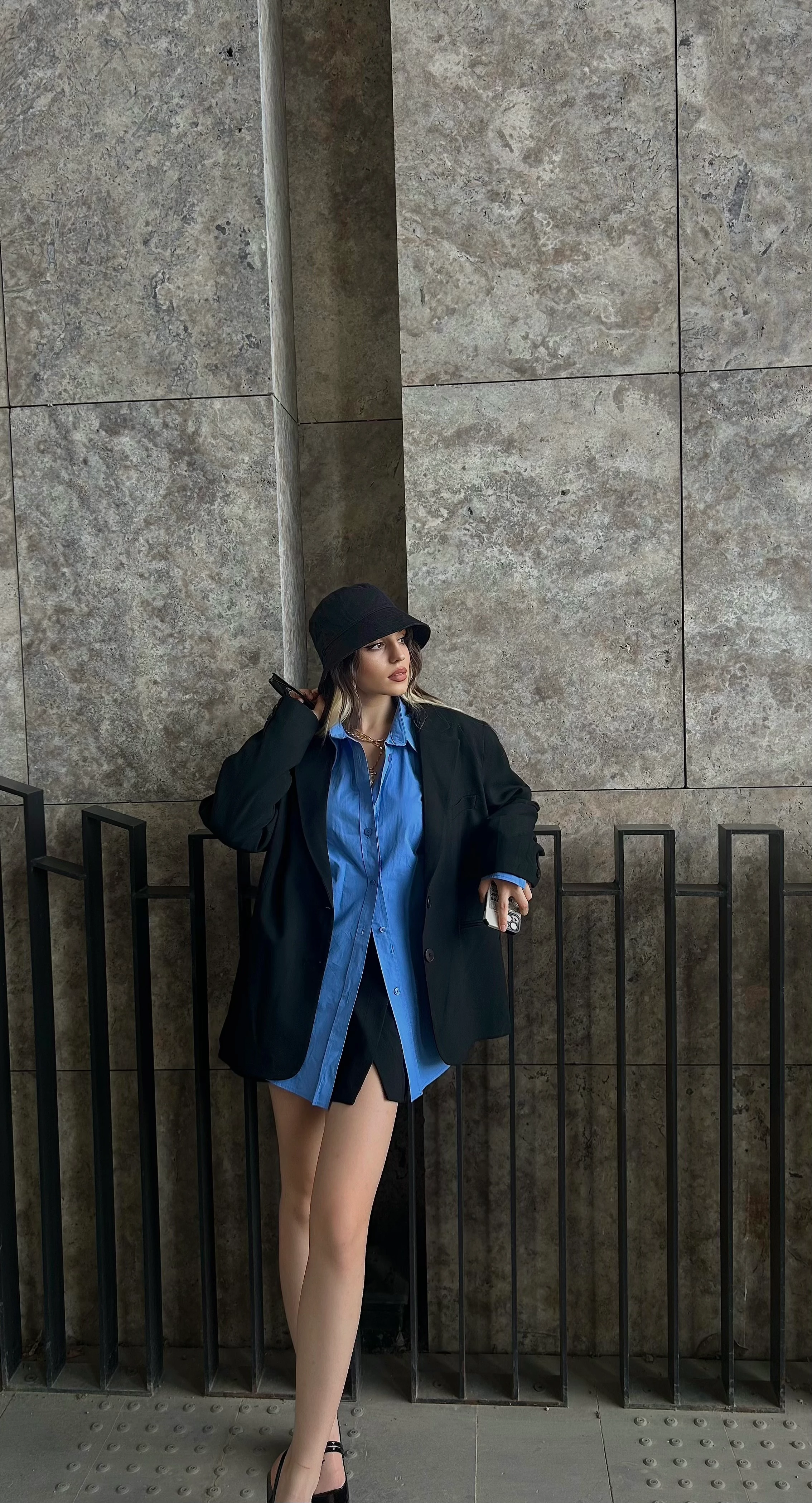 Oversize Blazer Ceket - Siyah