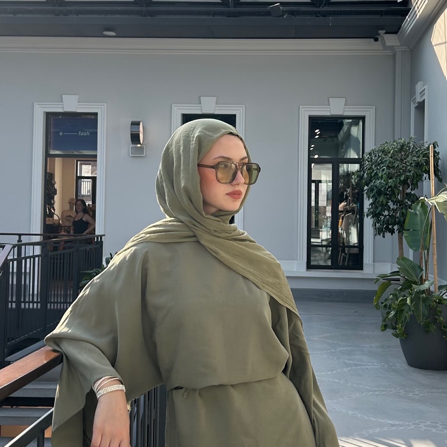 Dubai Pamuk Şal- Haki