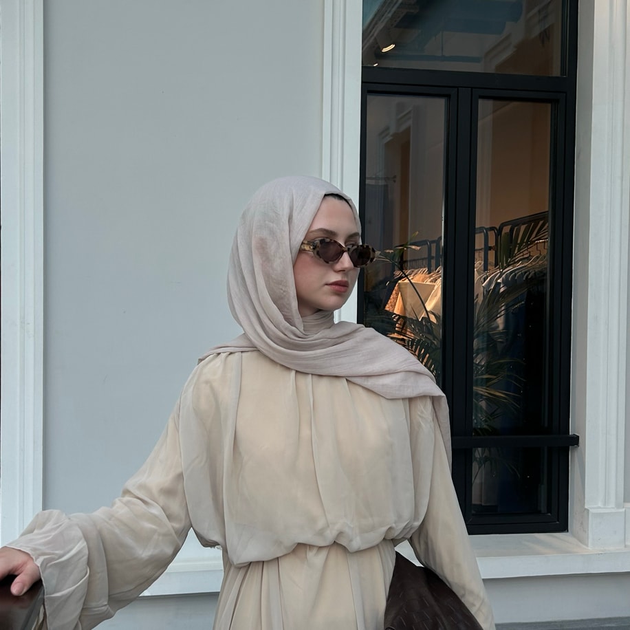 Dubai Pamuk Şal- Taş Rengi