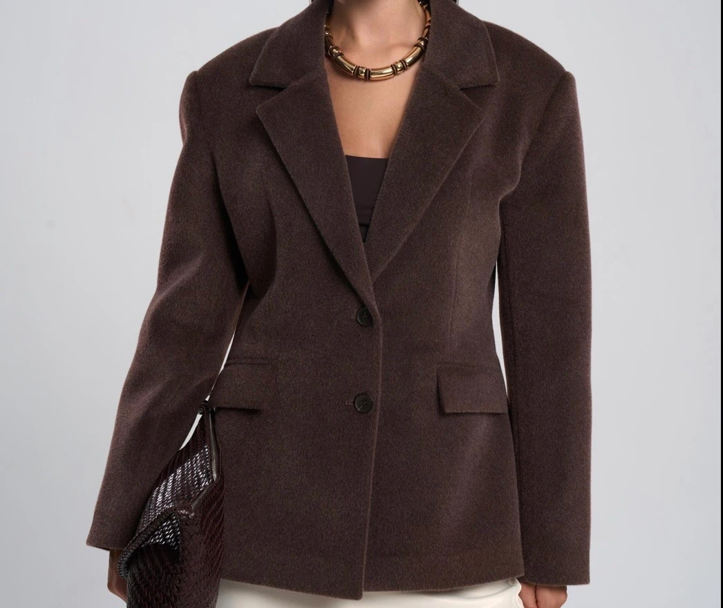 Kaela Bel Oturmalı Kahverengi Blazer