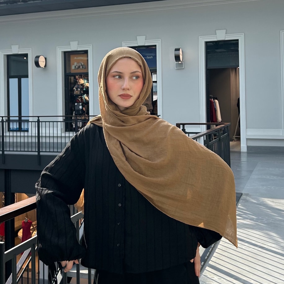 Dubai Pamuk Şal- Çöl Bronz