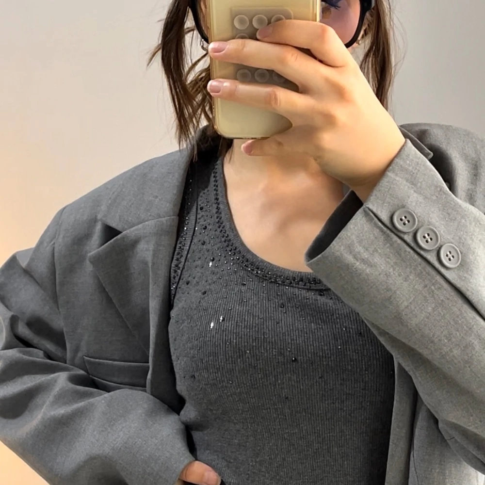 Dağınık Taşlı Atlet - Antrasit