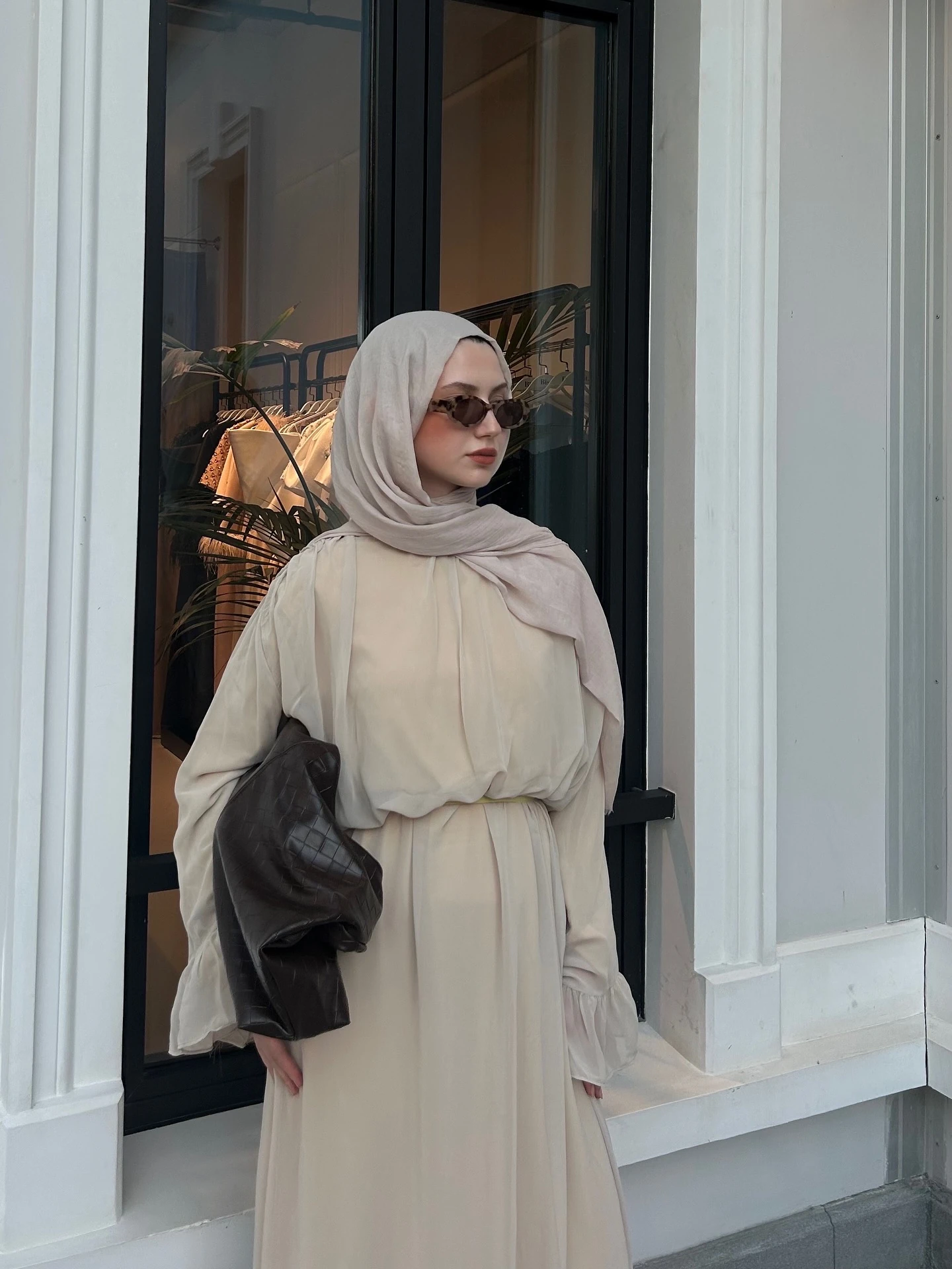 Dubai Pamuk Şal-Taş Rengi