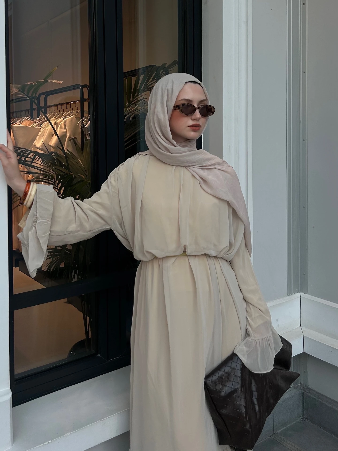 Dubai Pamuk Şal-Taş Rengi