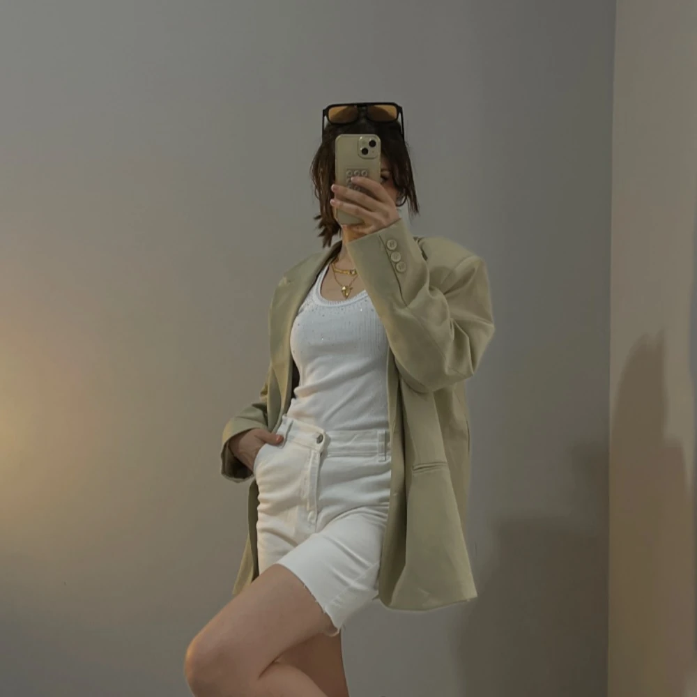 Oversize Blazer Ceket - Pastel Çağla Yeşili