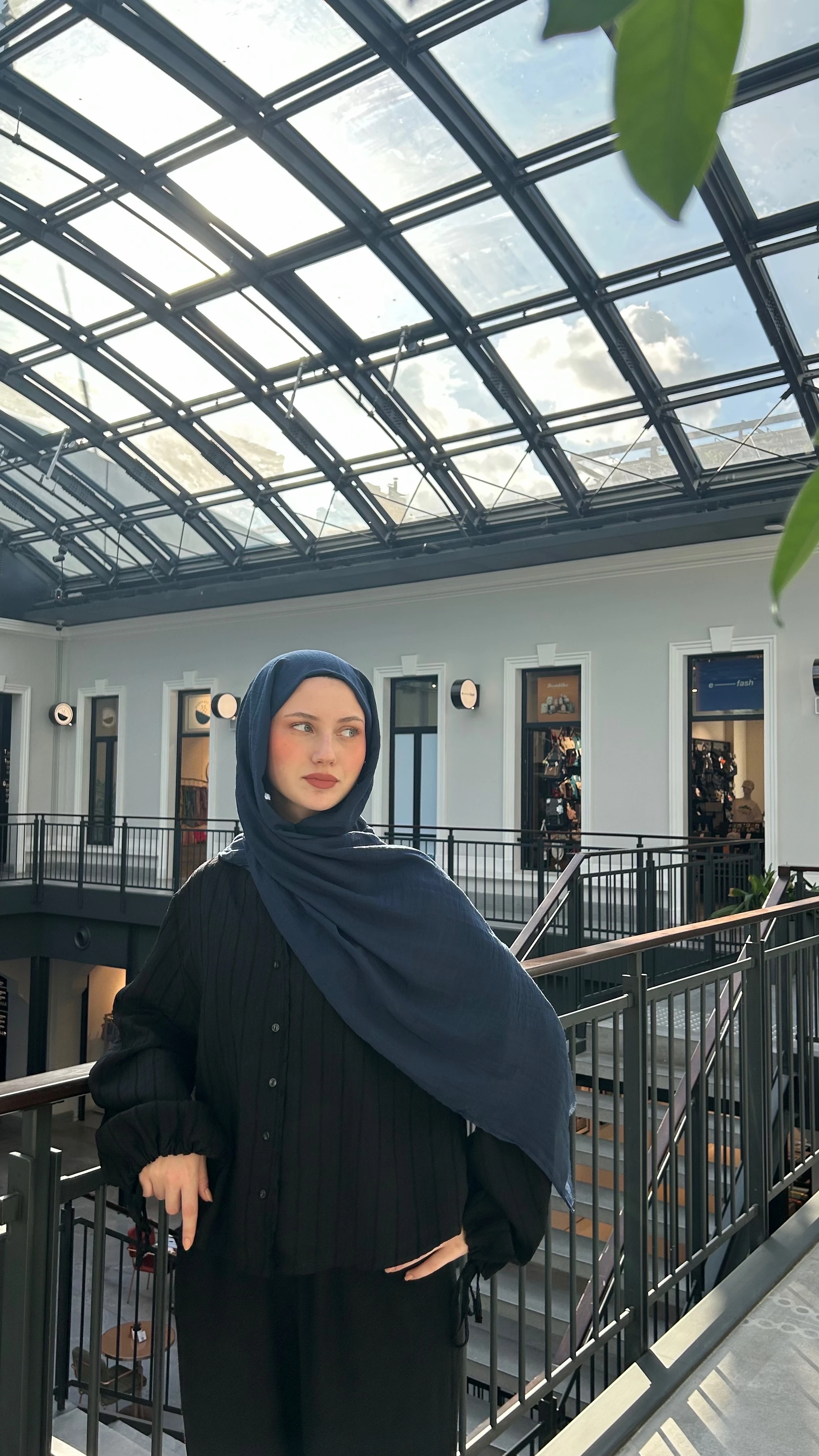 Dubai Pamuk Şal-Lacivert