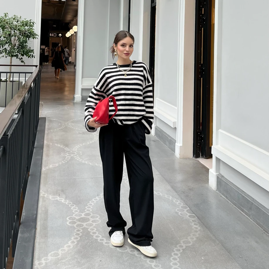 Siyah Palazzo Pantolon