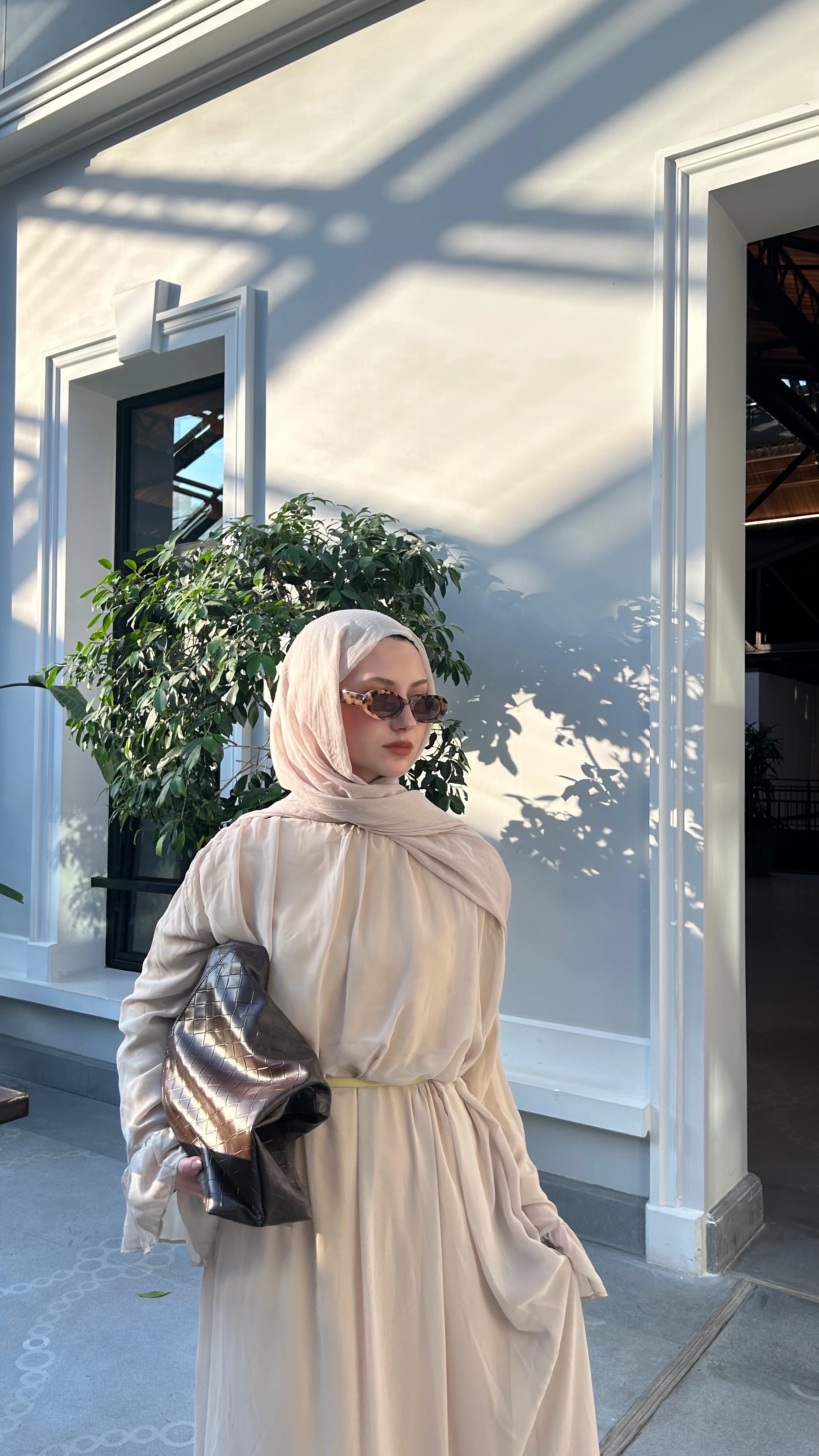 Dubai Pamuk Şal-Taş Rengi