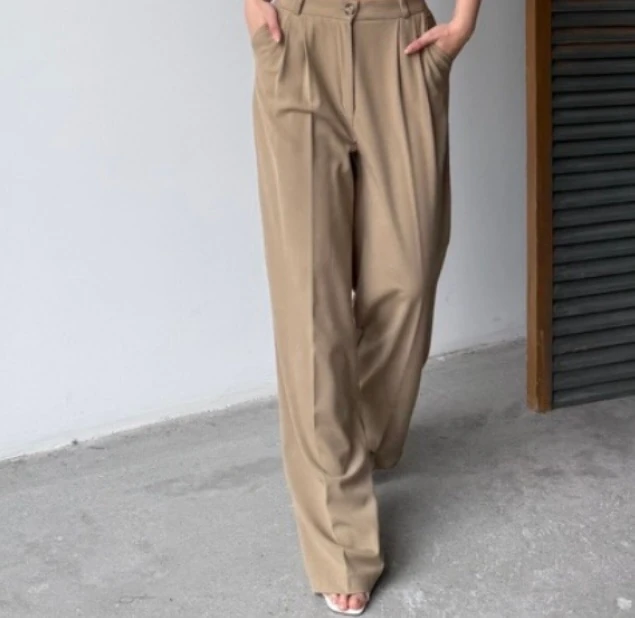 Camel Palazzo Pantolon