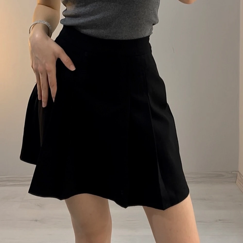 Fermuarlı Etek - Siyah