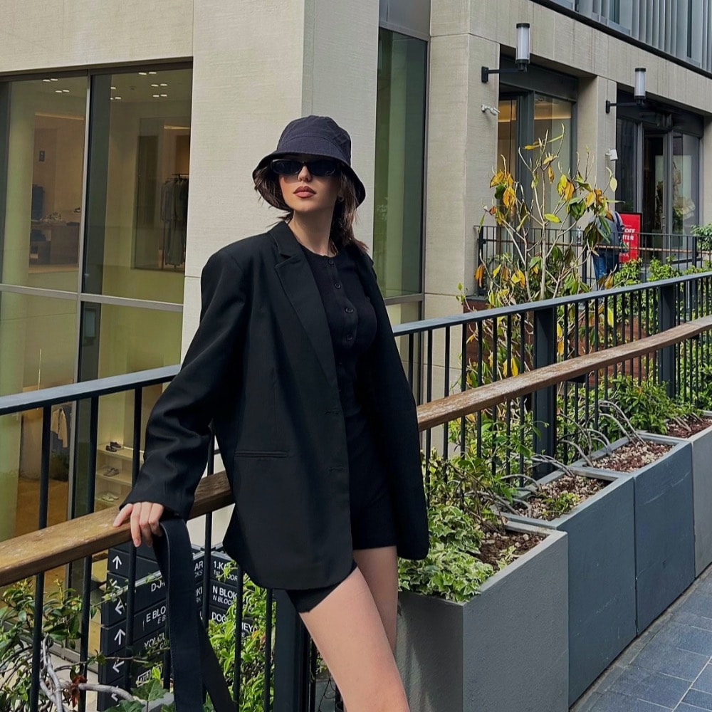 Oversize Blazer Ceket - Siyah