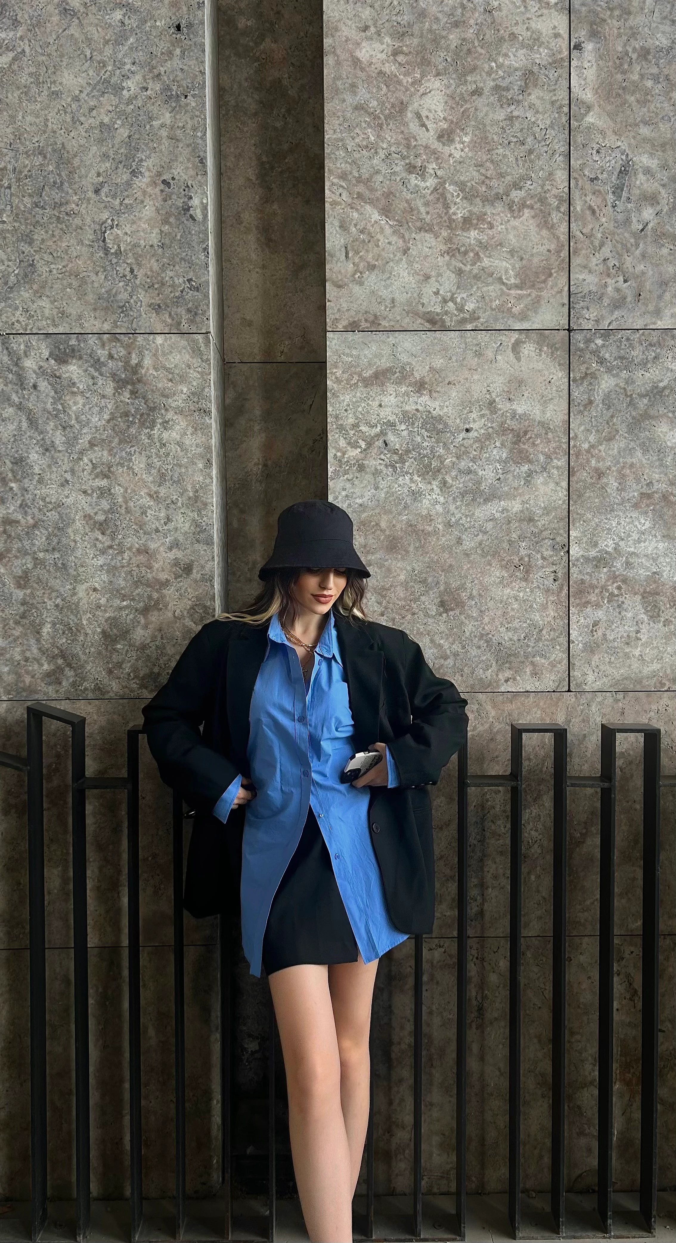 Oversize Blazer Ceket - Siyah