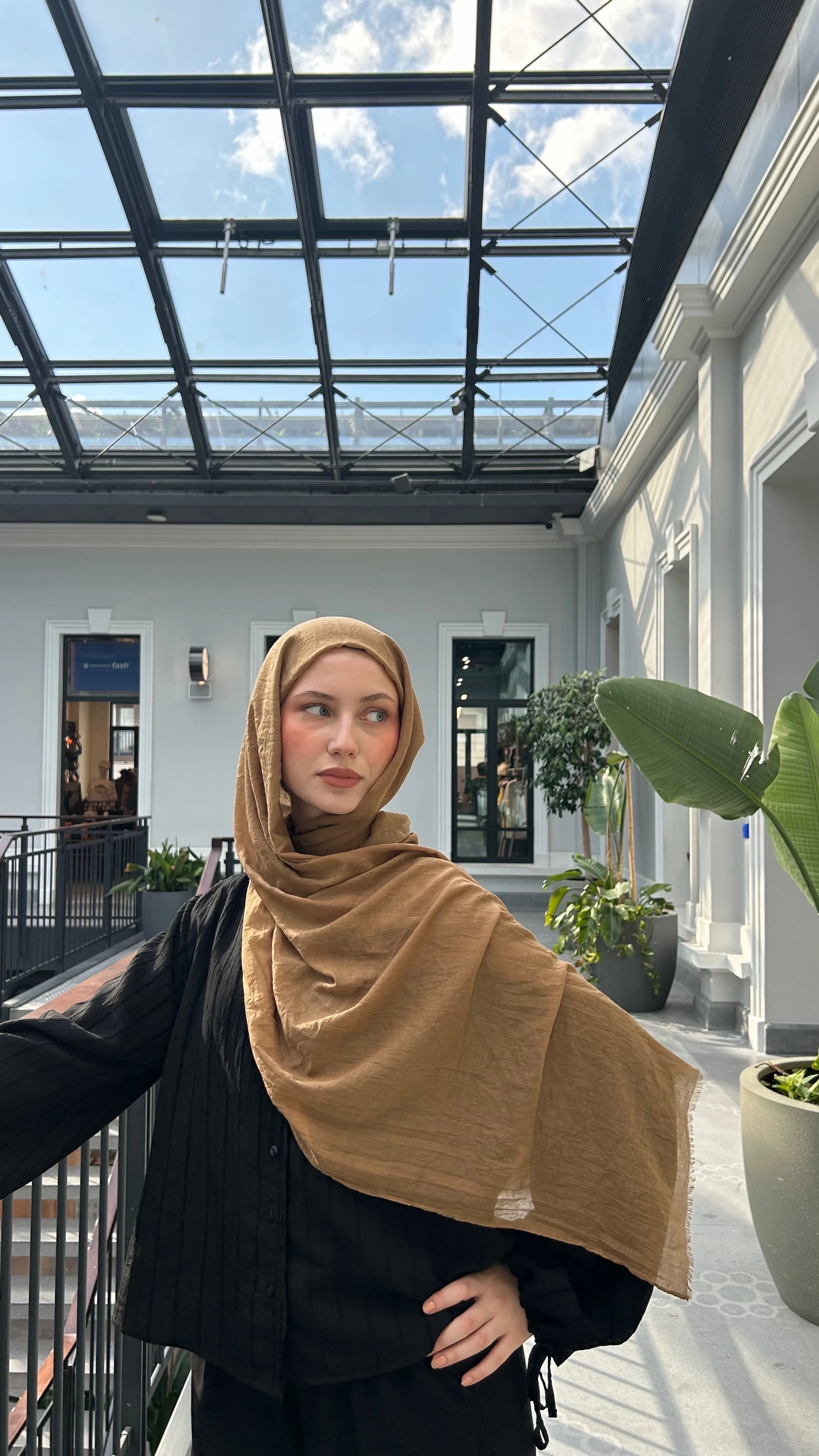 Dubai Pamuk Şal-Çöl Bronz