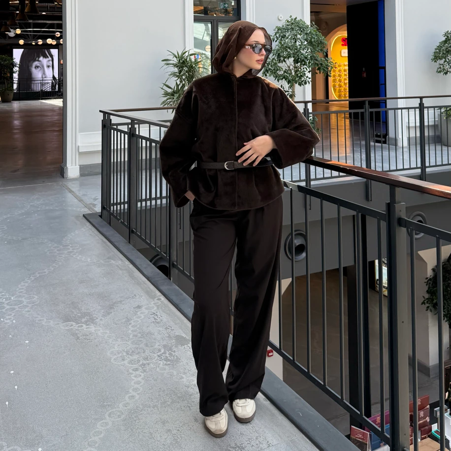 Kahverengi Palazzo Pantolon