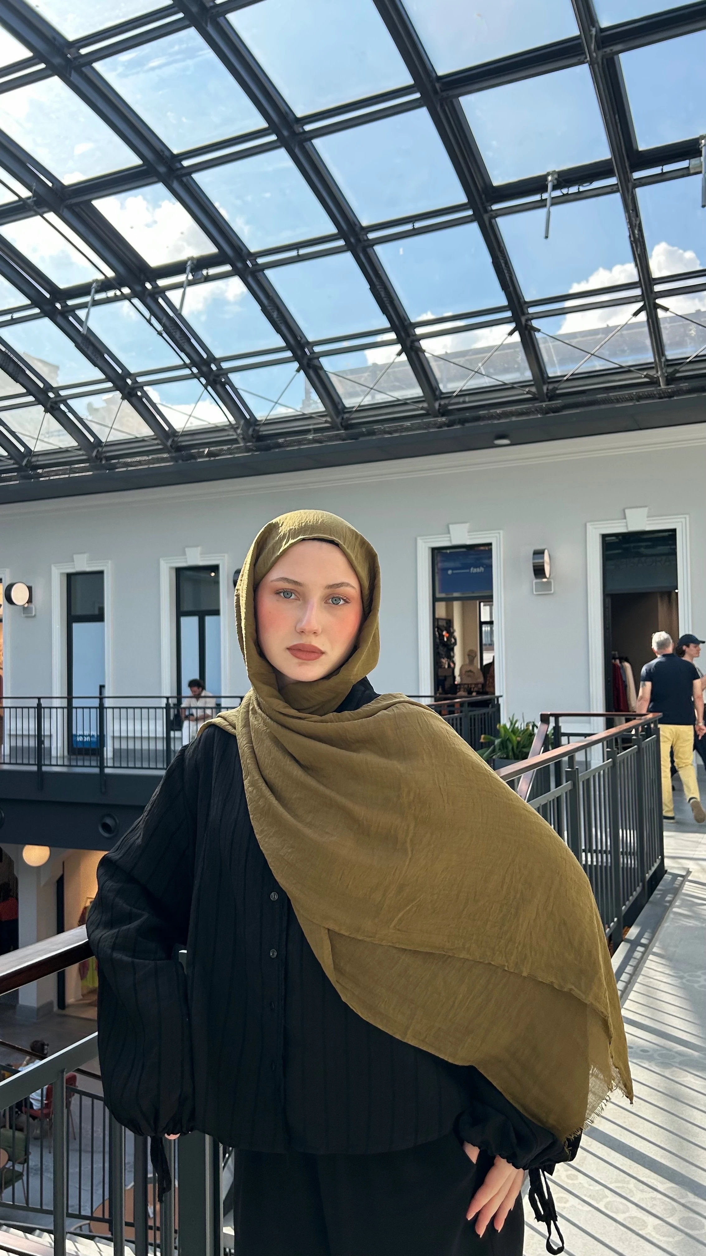 Dubai Pamuk Şal-Koyu Bronz