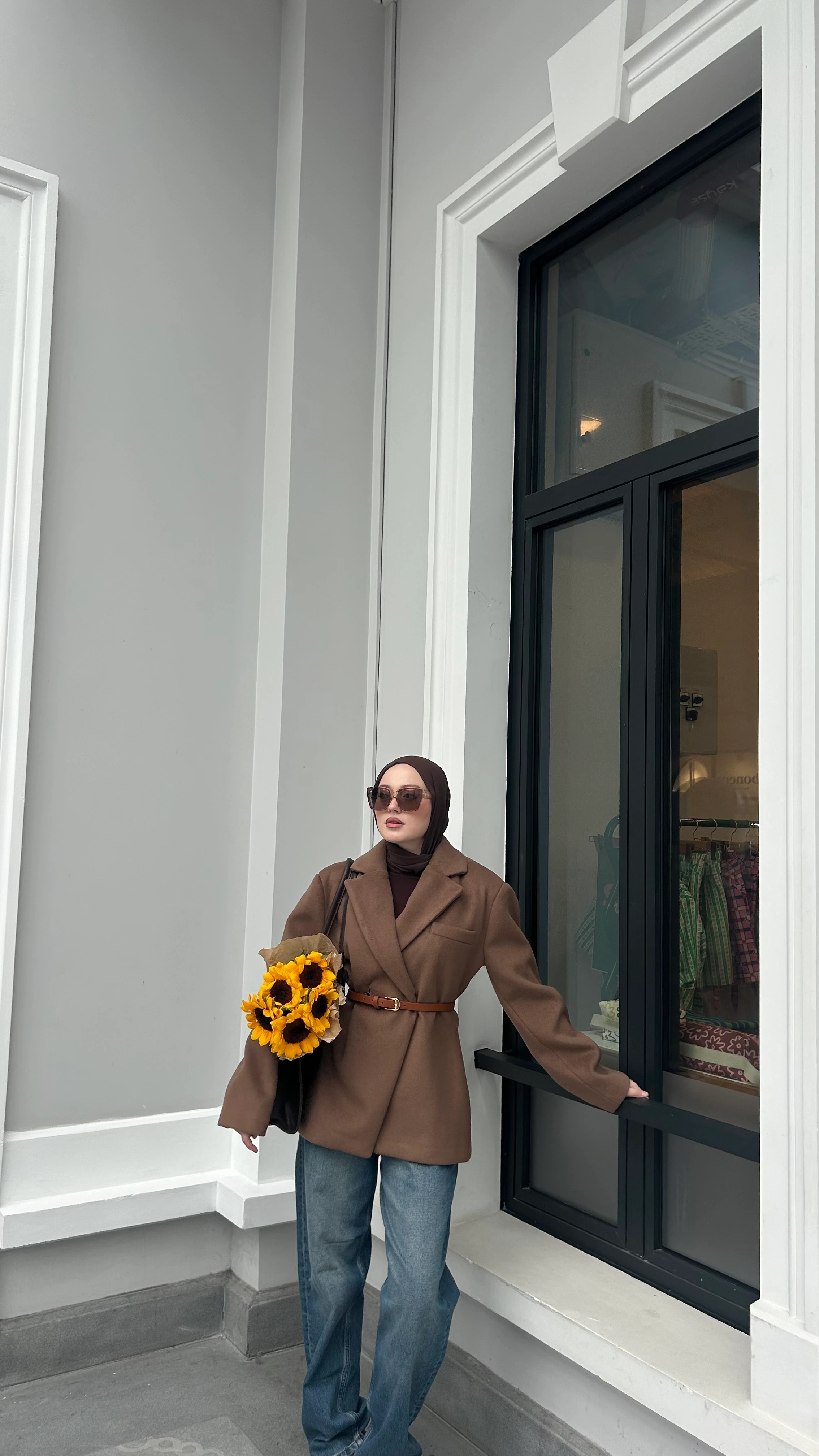 Niece Kahve Belden Oturtmalı Blazer