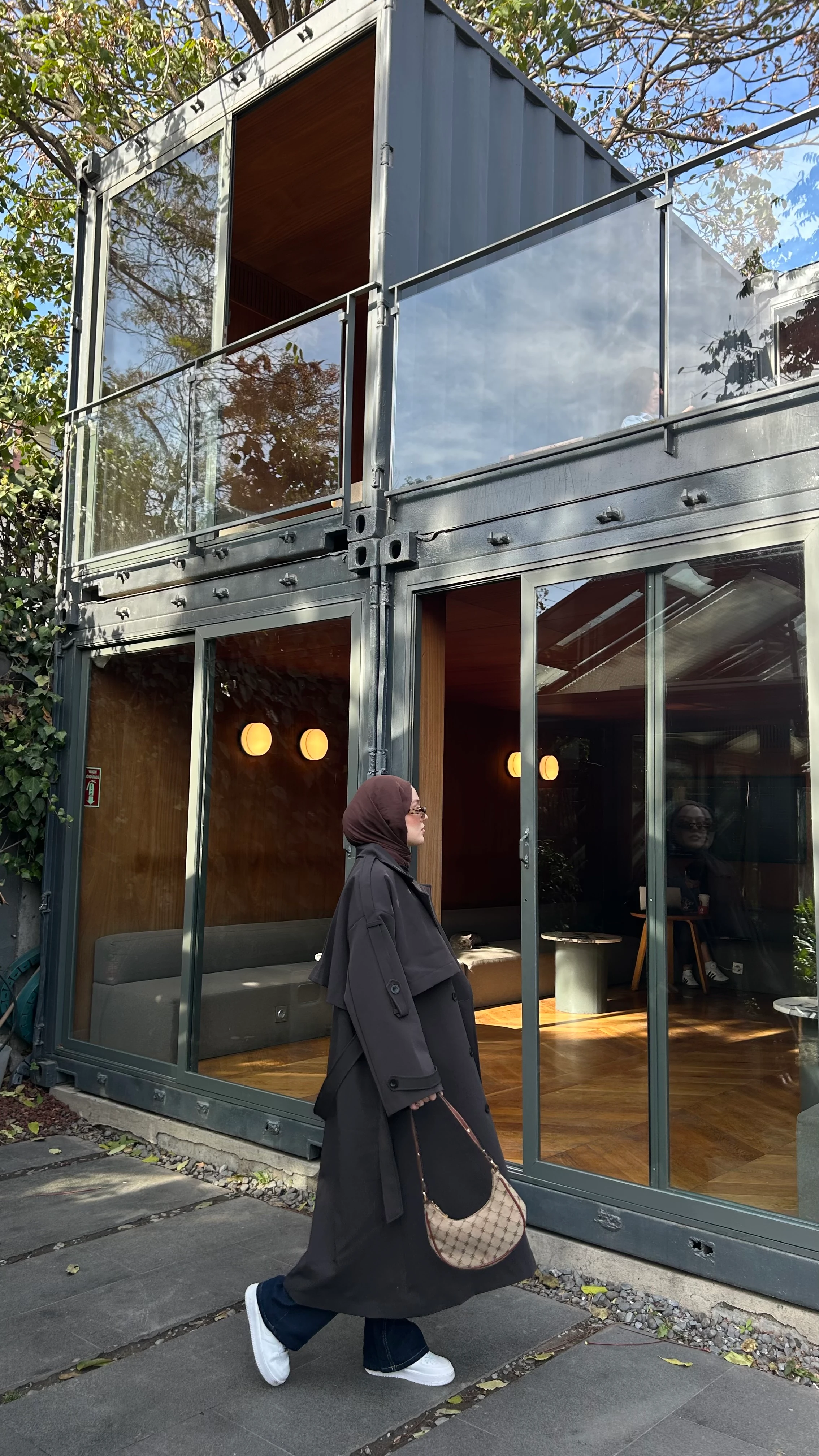 Oversize Uzun Kuşaklı Trençkot-Acı Kahve