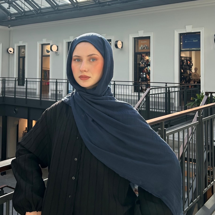 Dubai Pamuk Şal- Lacivert