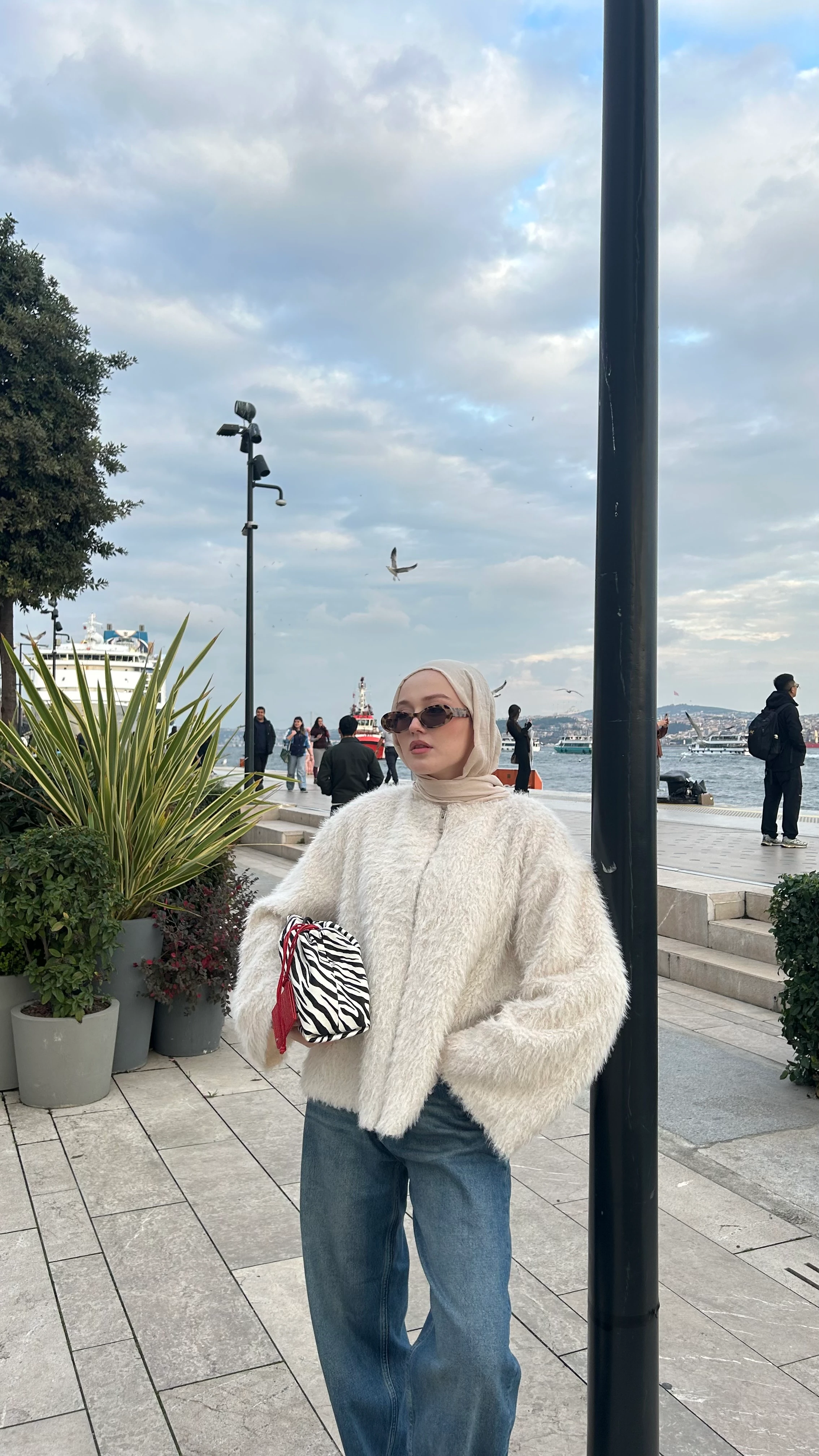 Gigi Peluş Ceket Bej