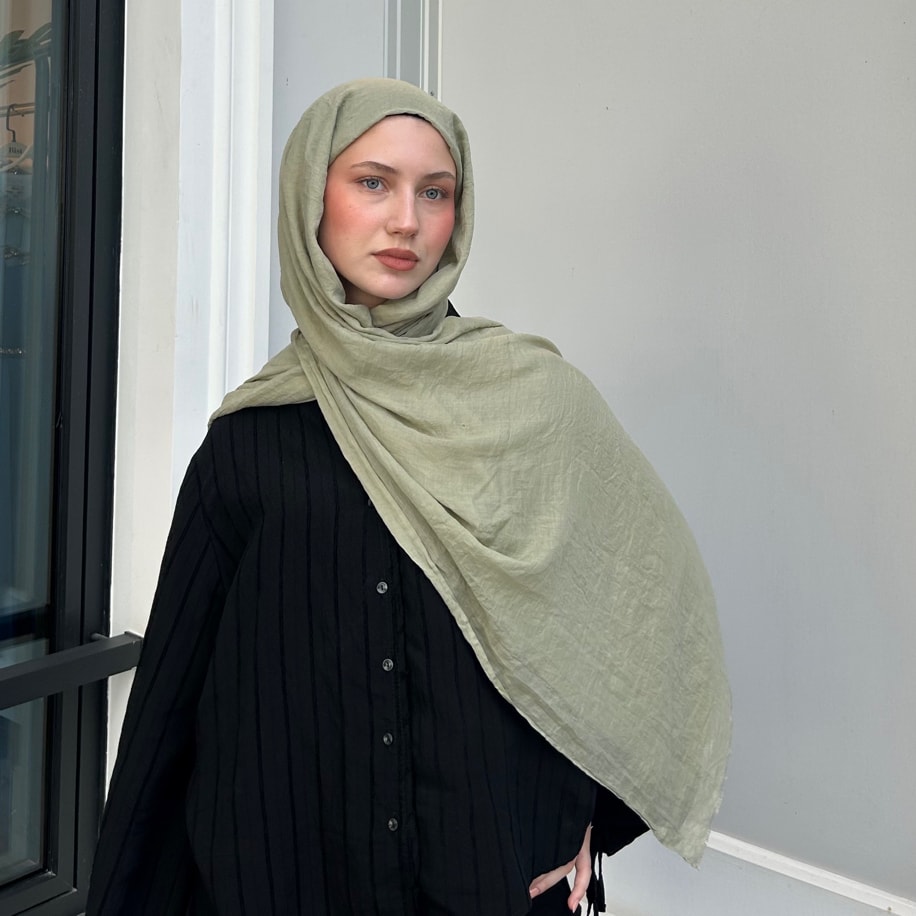 Dubai Pamuk Şal- Yeşil Çay