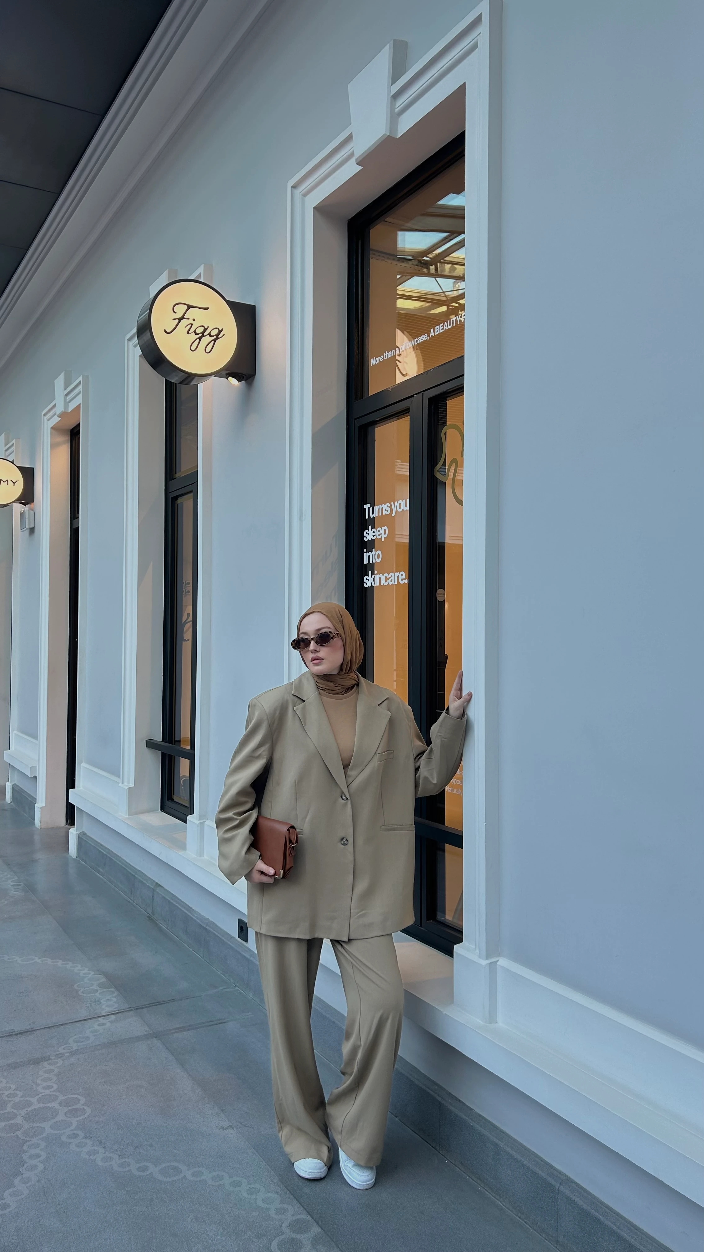 Camel Oversize Blazer Ceket