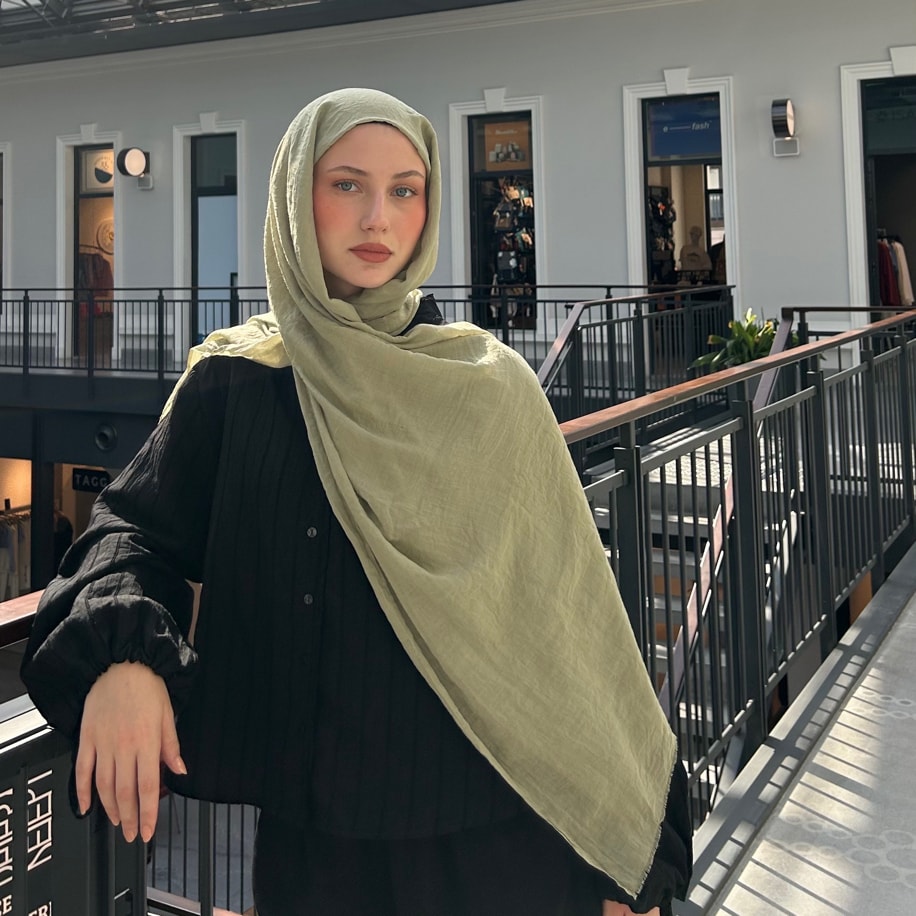 Dubai Pamuk Şal- Yeşil Çay