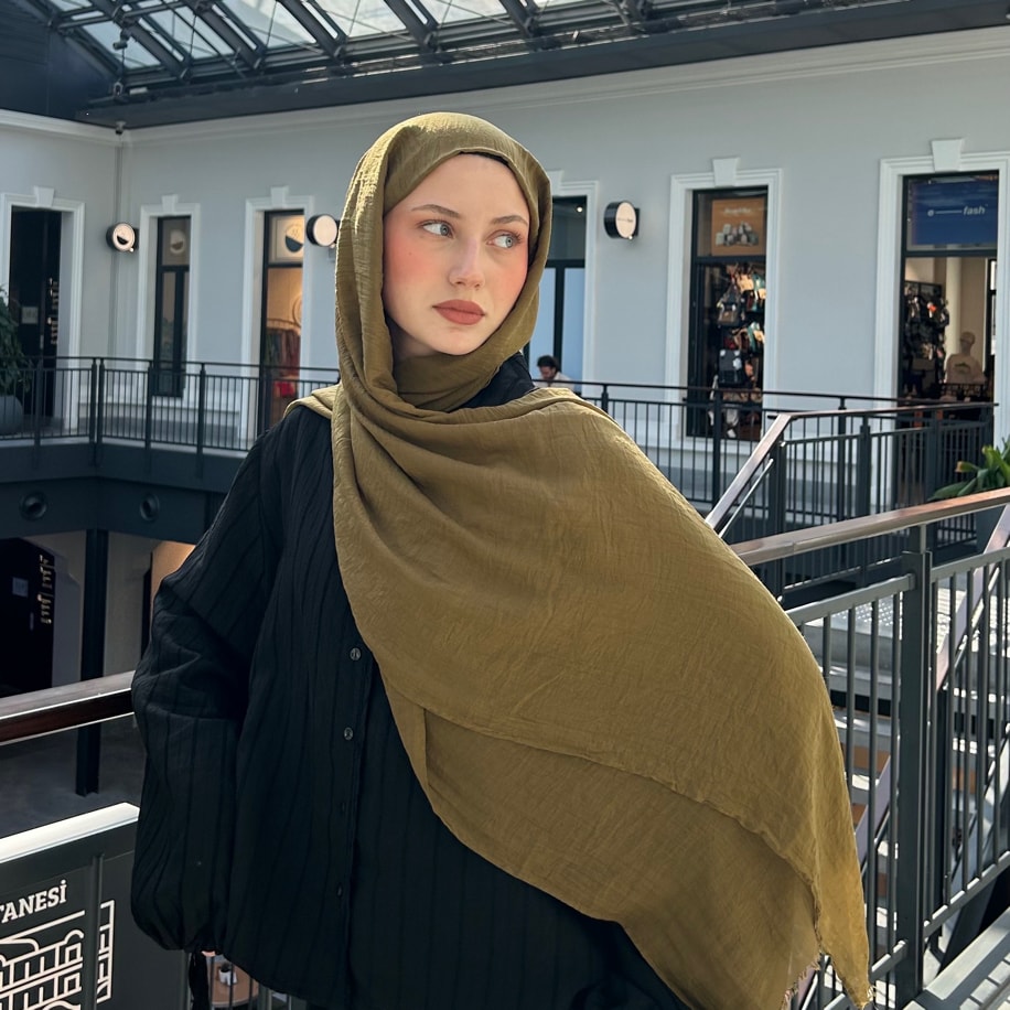 Dubai Pamuk Şal- Koyu Bronz