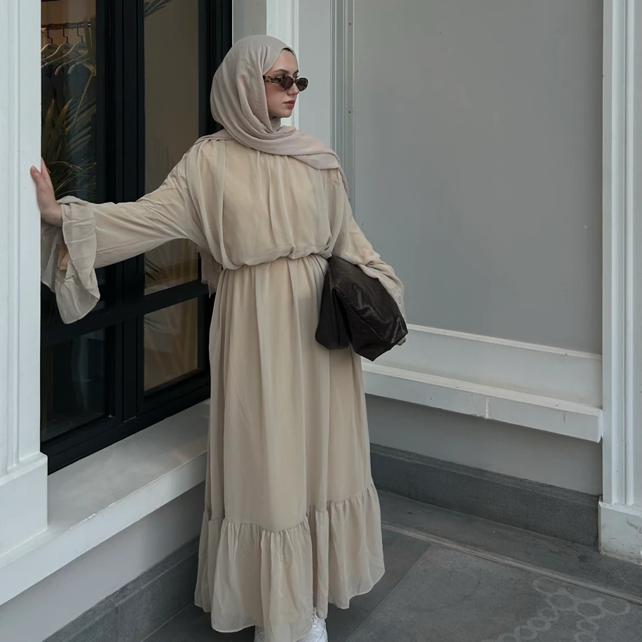 Şifon Bağlamalı Elbise