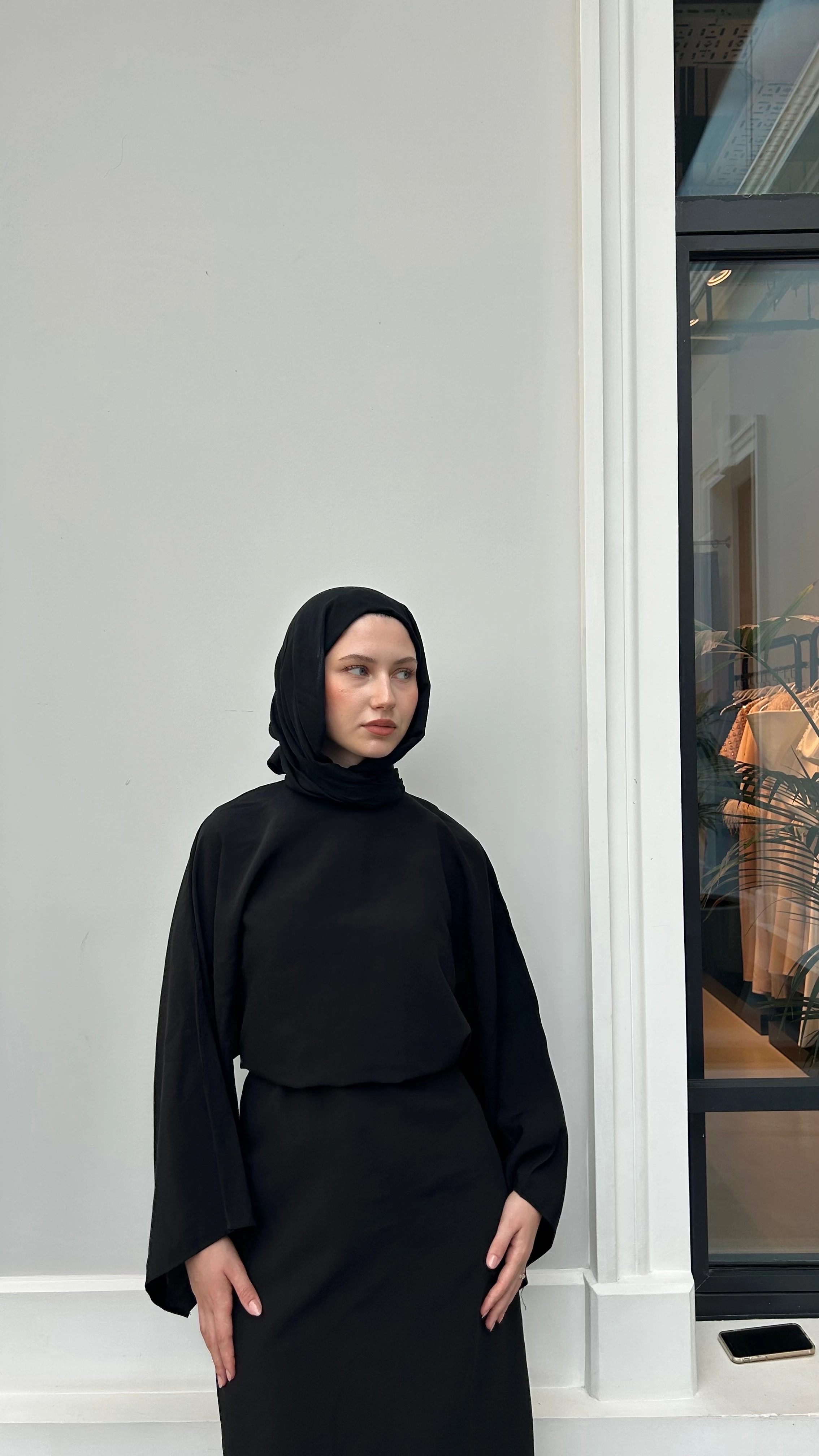 Dubai Pamuk Şal-Siyah