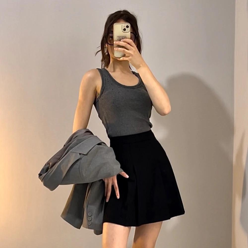 Fermuarlı Etek - Siyah