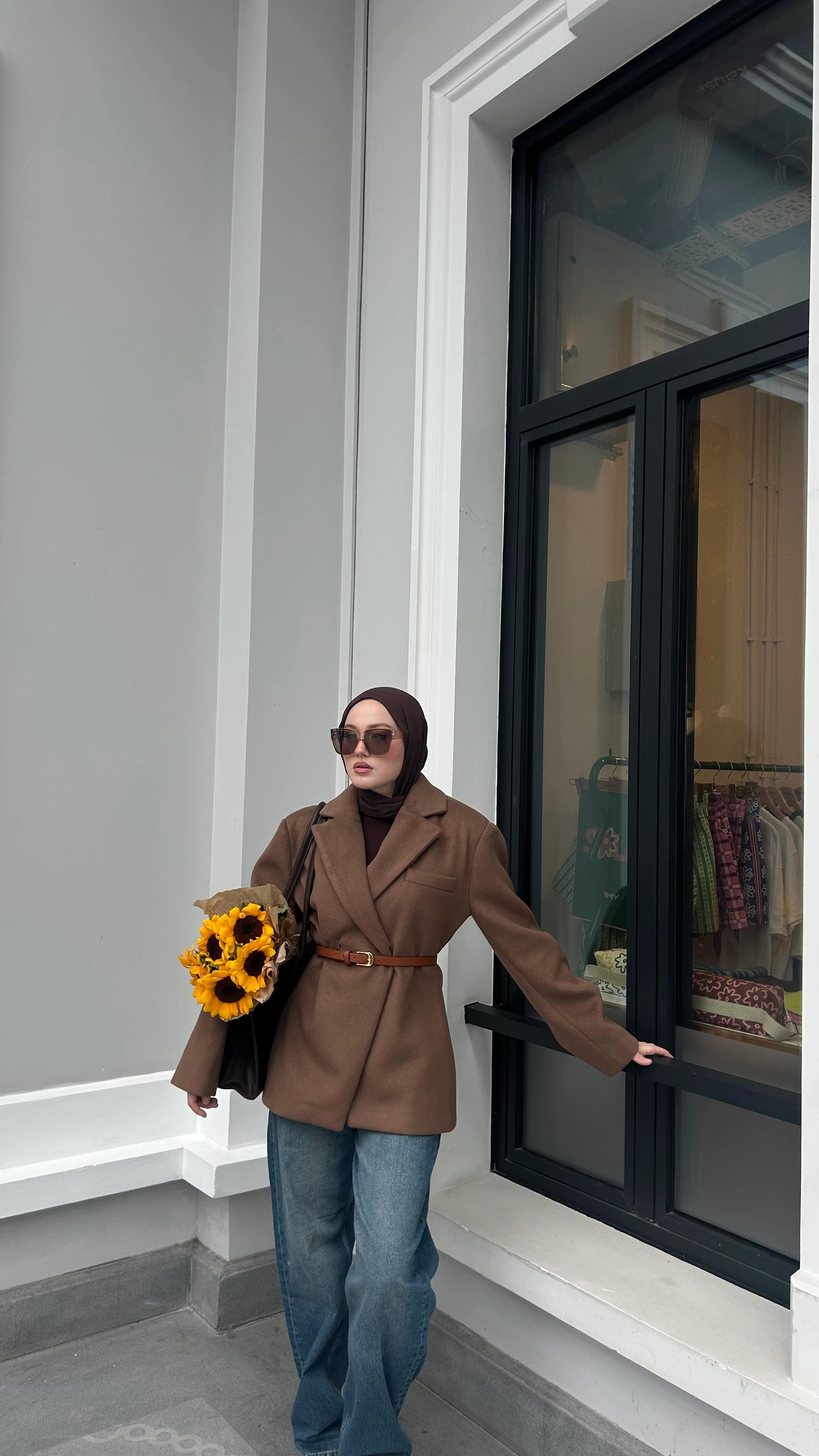 Niece Kahve Belden Oturtmalı Blazer