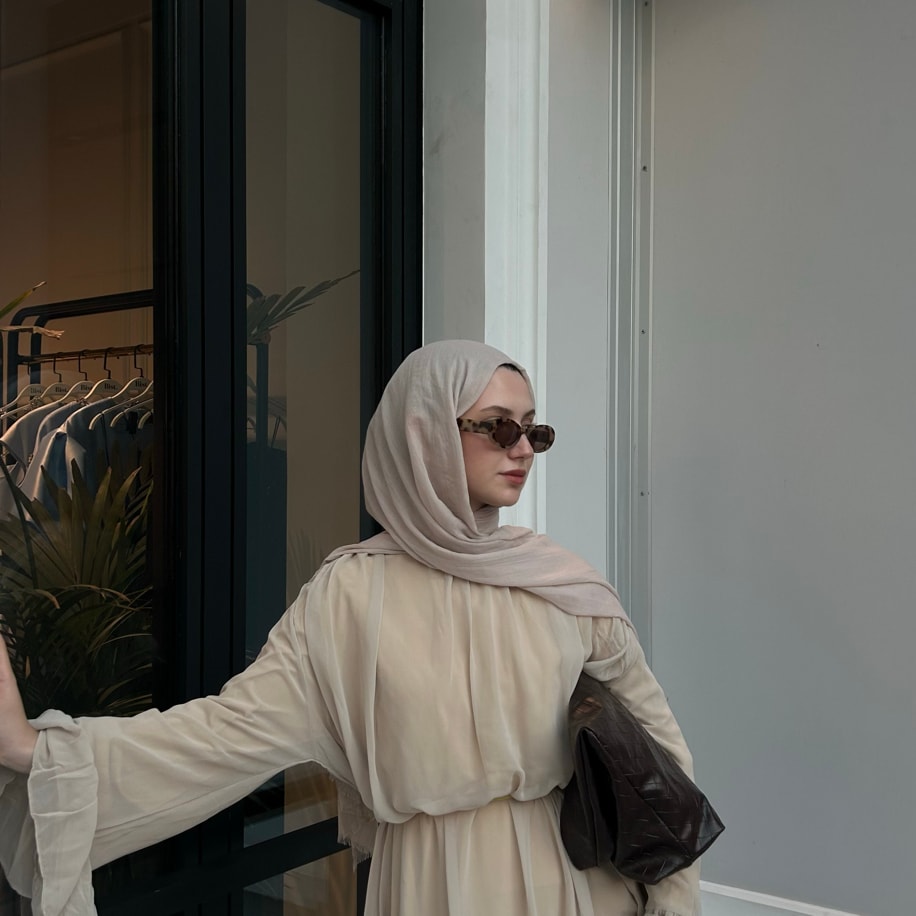 Dubai Pamuk Şal- Taş Rengi