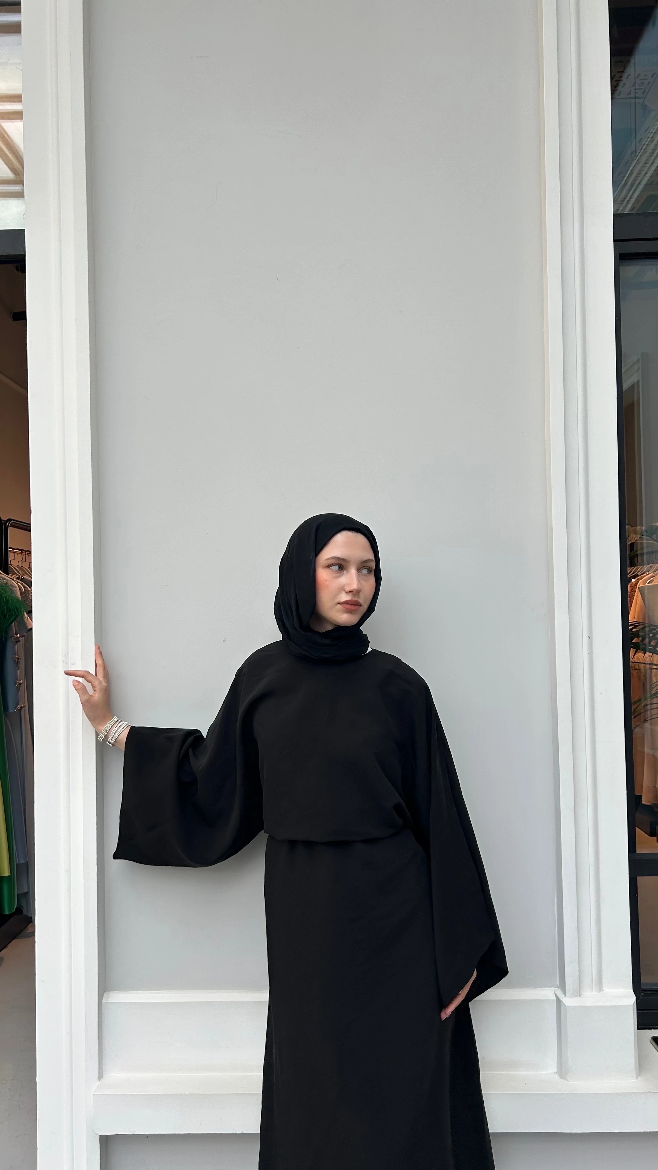 Dubai Pamuk Şal-Siyah