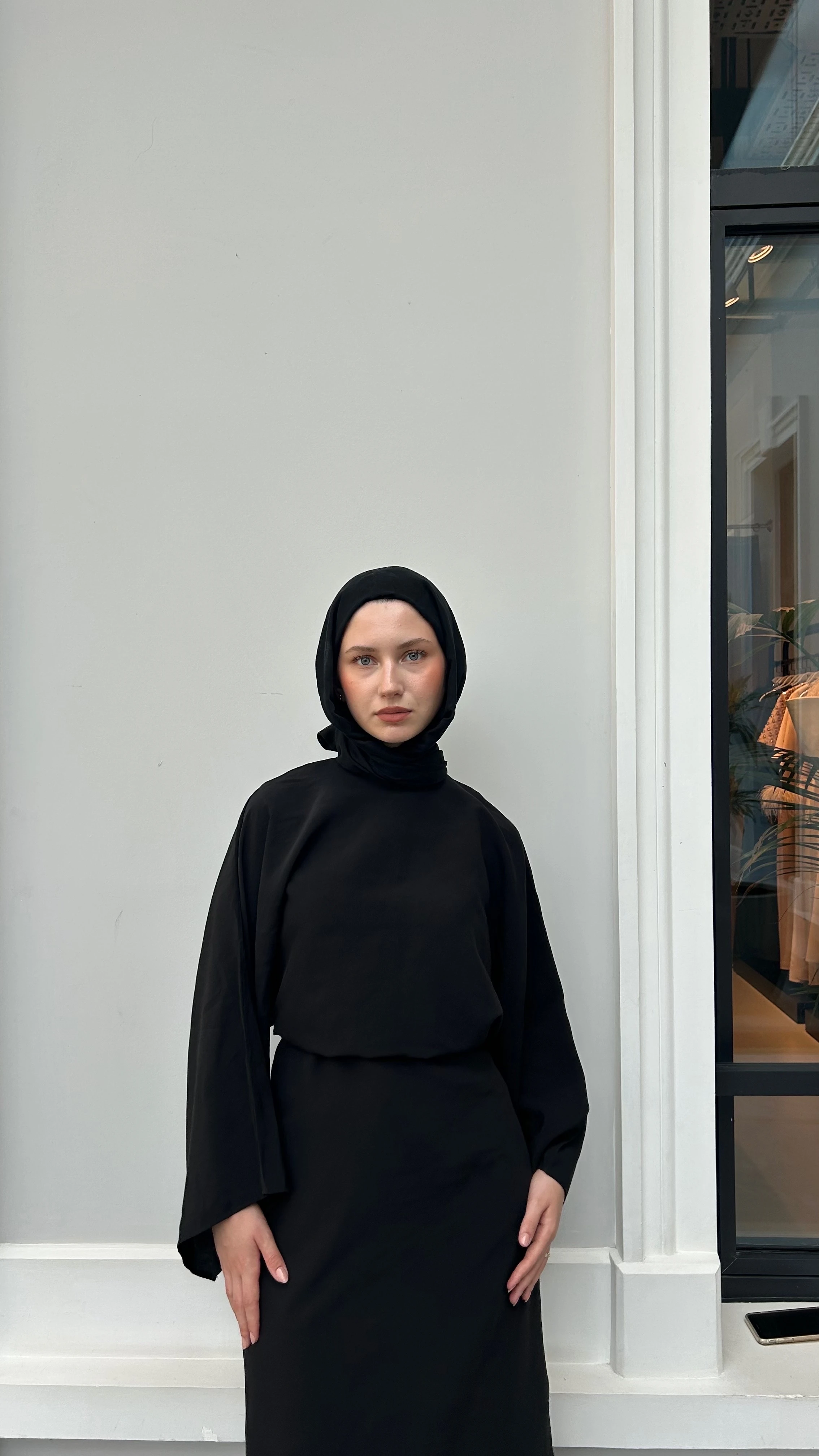 Dubai Pamuk Şal-Siyah