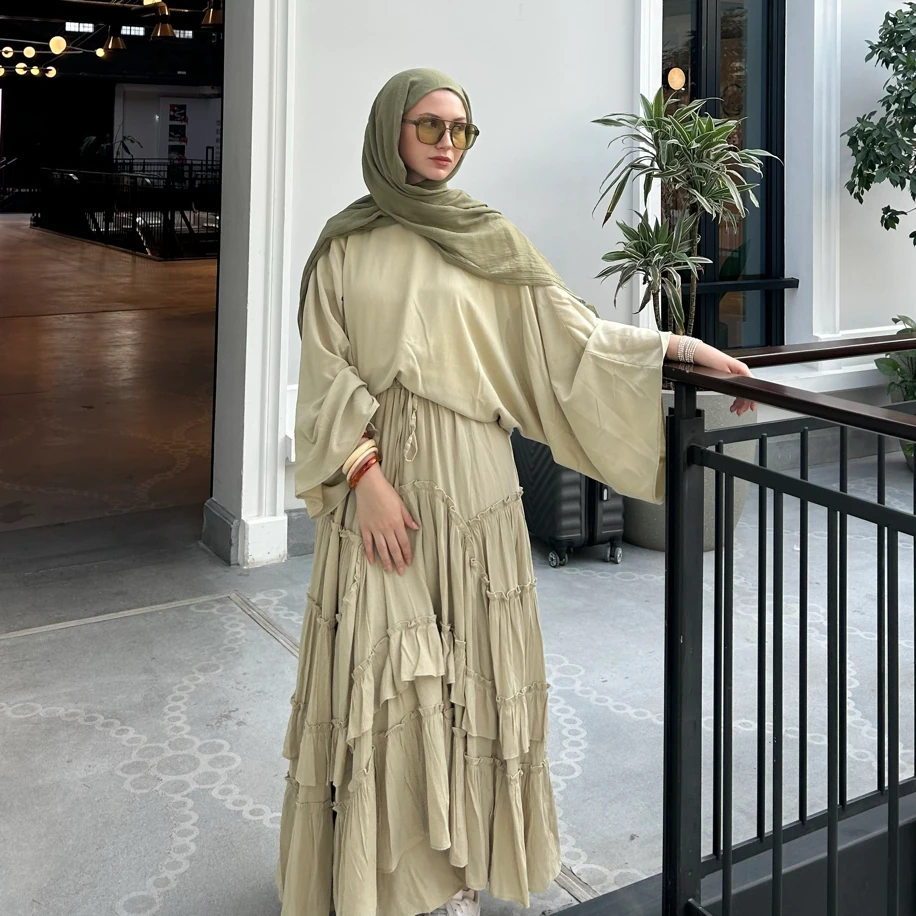 Soft Yeşil Asimetrik Etek