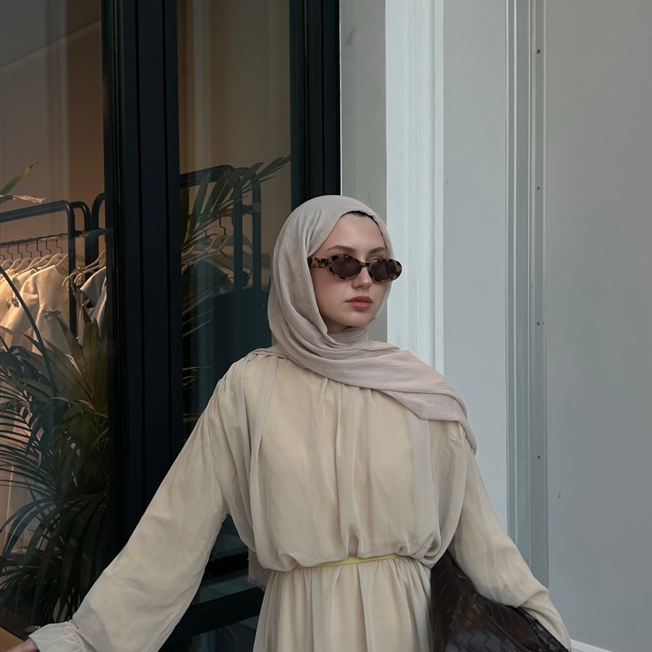 Dubai Pamuk Şal- Taş Rengi