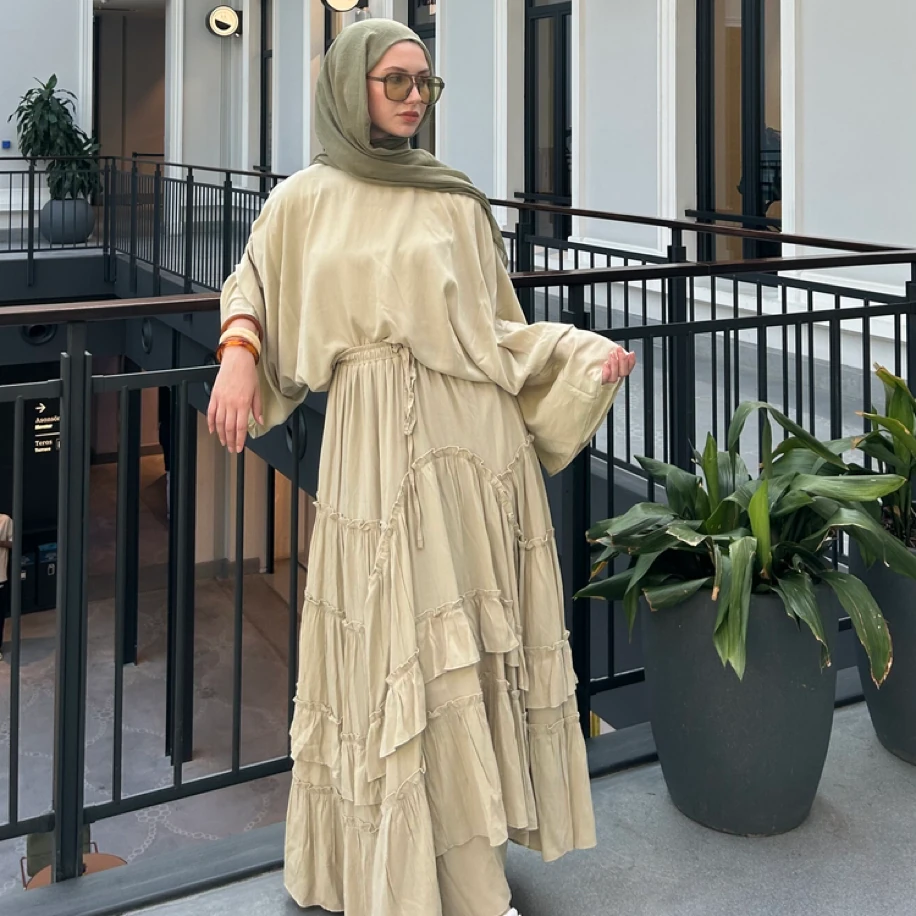 Soft Yeşil Asimetrik Etek