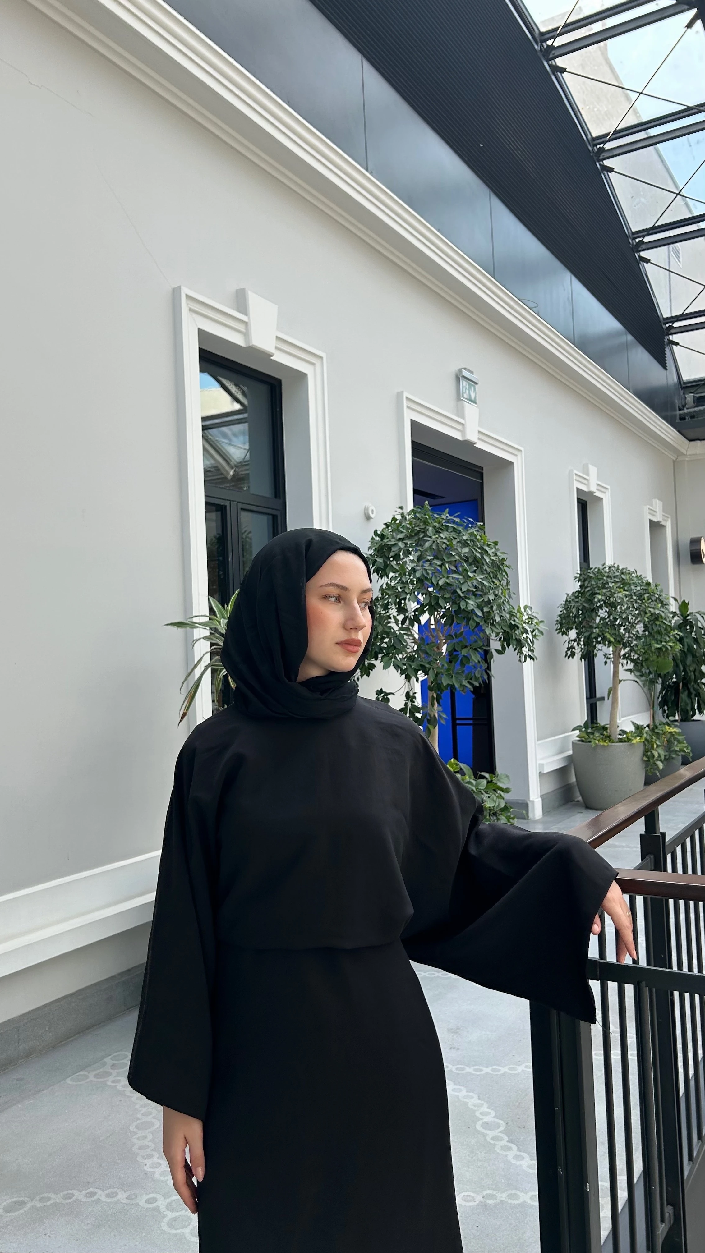 Dubai Pamuk Şal-Siyah