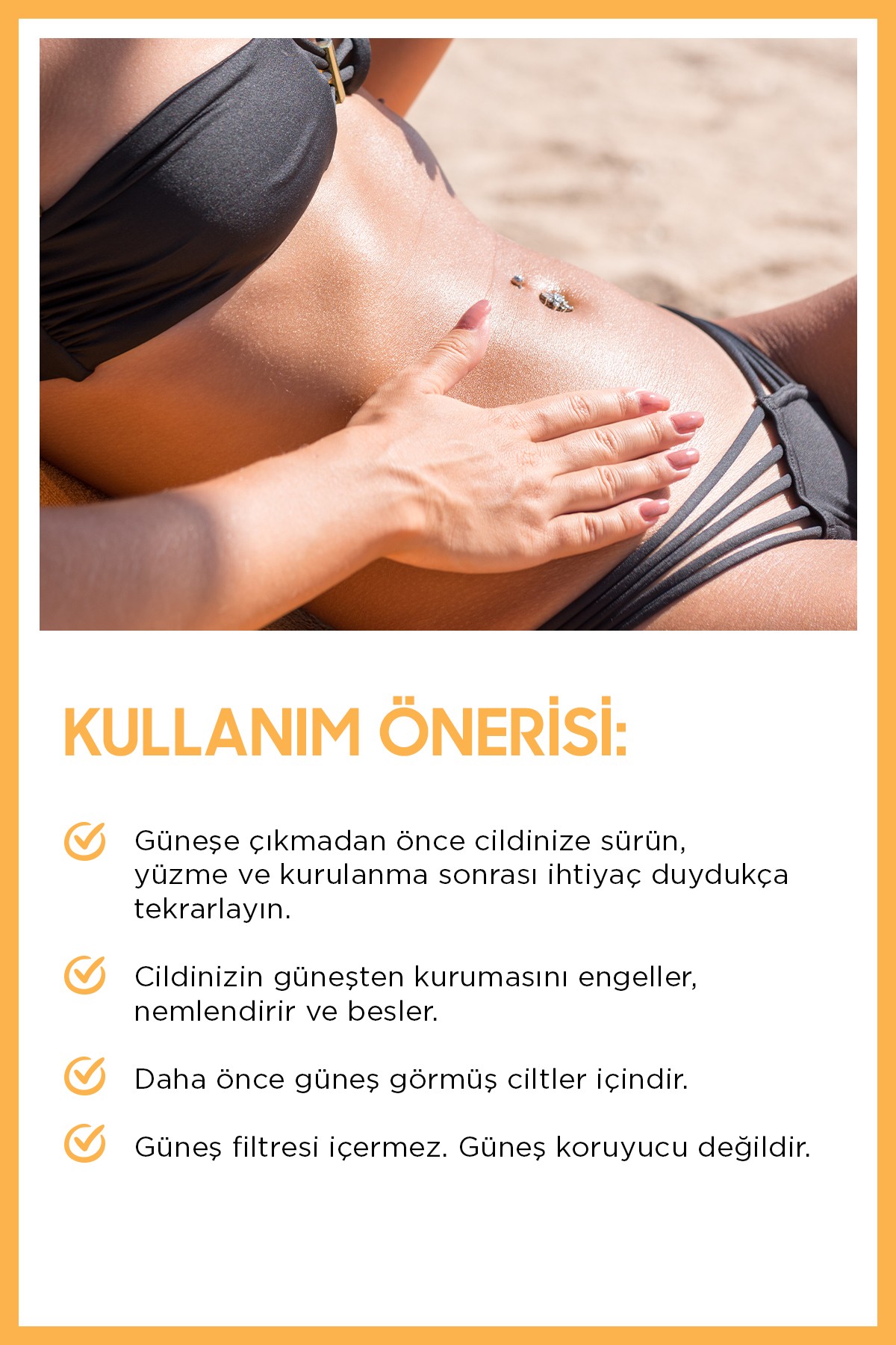 %100 Doğal ve organik içerikli Vegan Tanning Oil - Bronzlaştırıcı yağ 100 ml