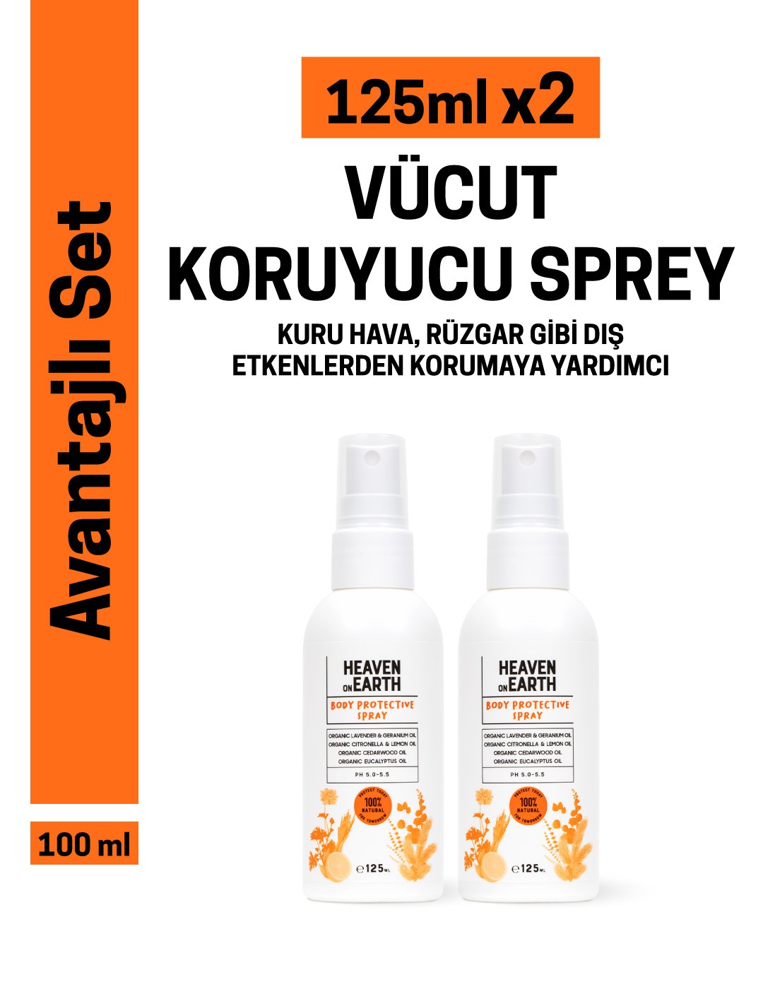 2'li Vücut Koruyucu Sprey