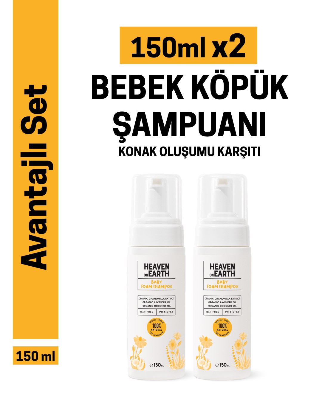 2'li Köpük şampuanı