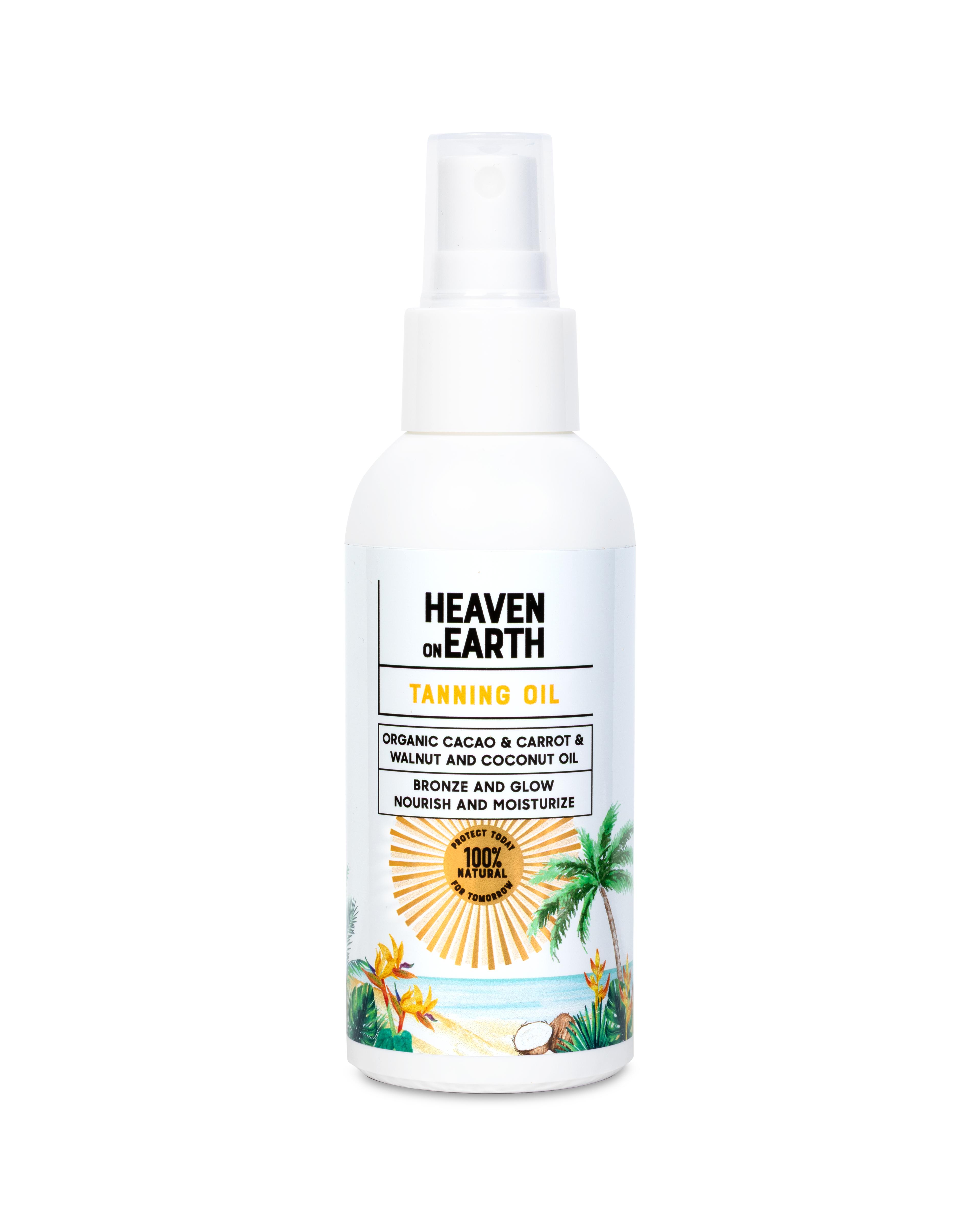 %100 Doğal ve organik içerikli Vegan Bronzlaştırıcı yağ 100 ml