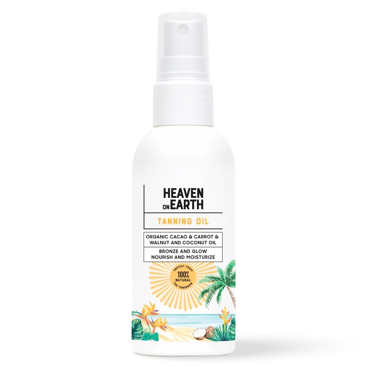 %100 Doğal ve organik içerikli Vegan Bronzlaştırıcı yağ 100 ml