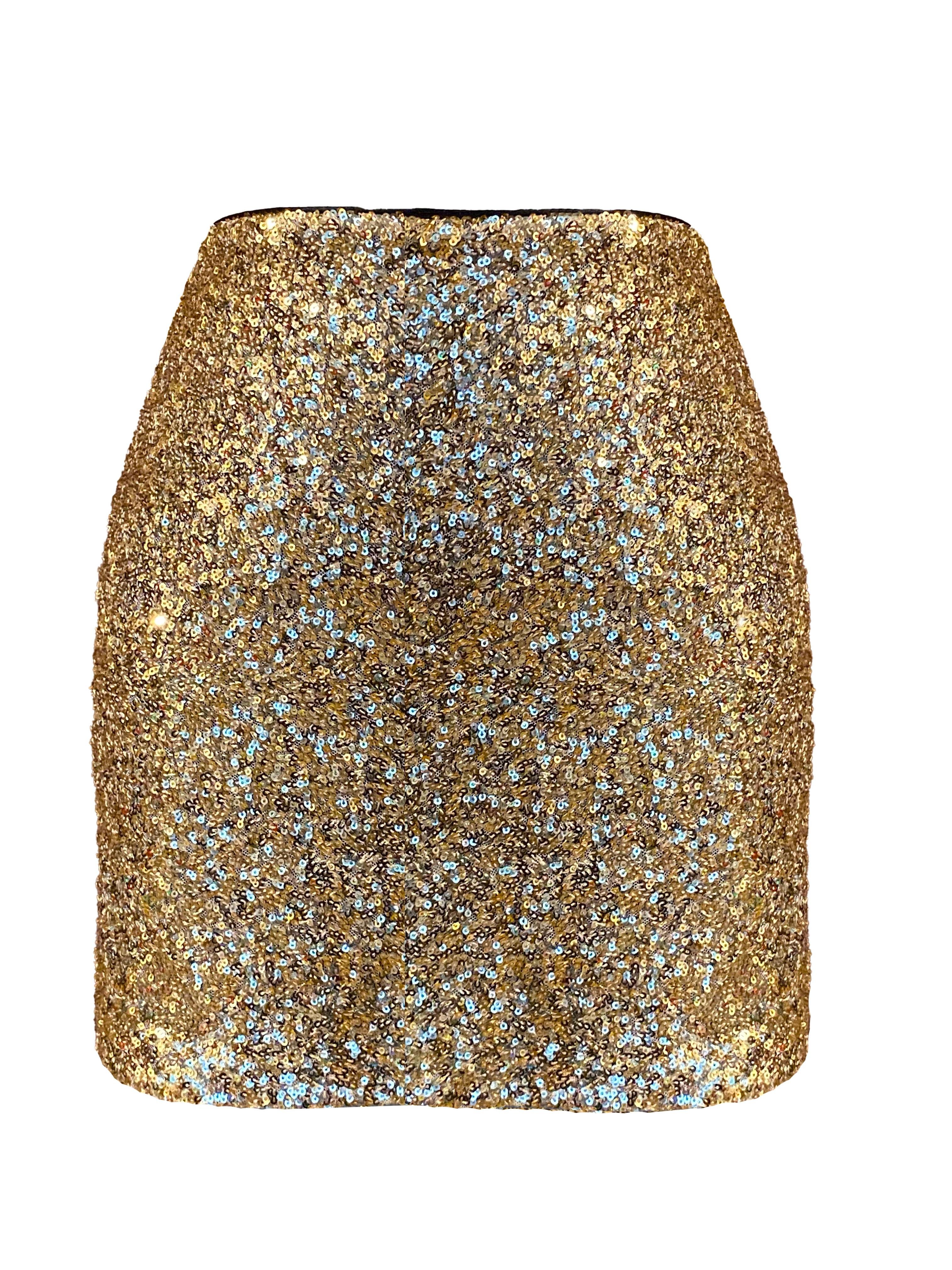 FEST GOLD SEQUIN MINI SKIRT