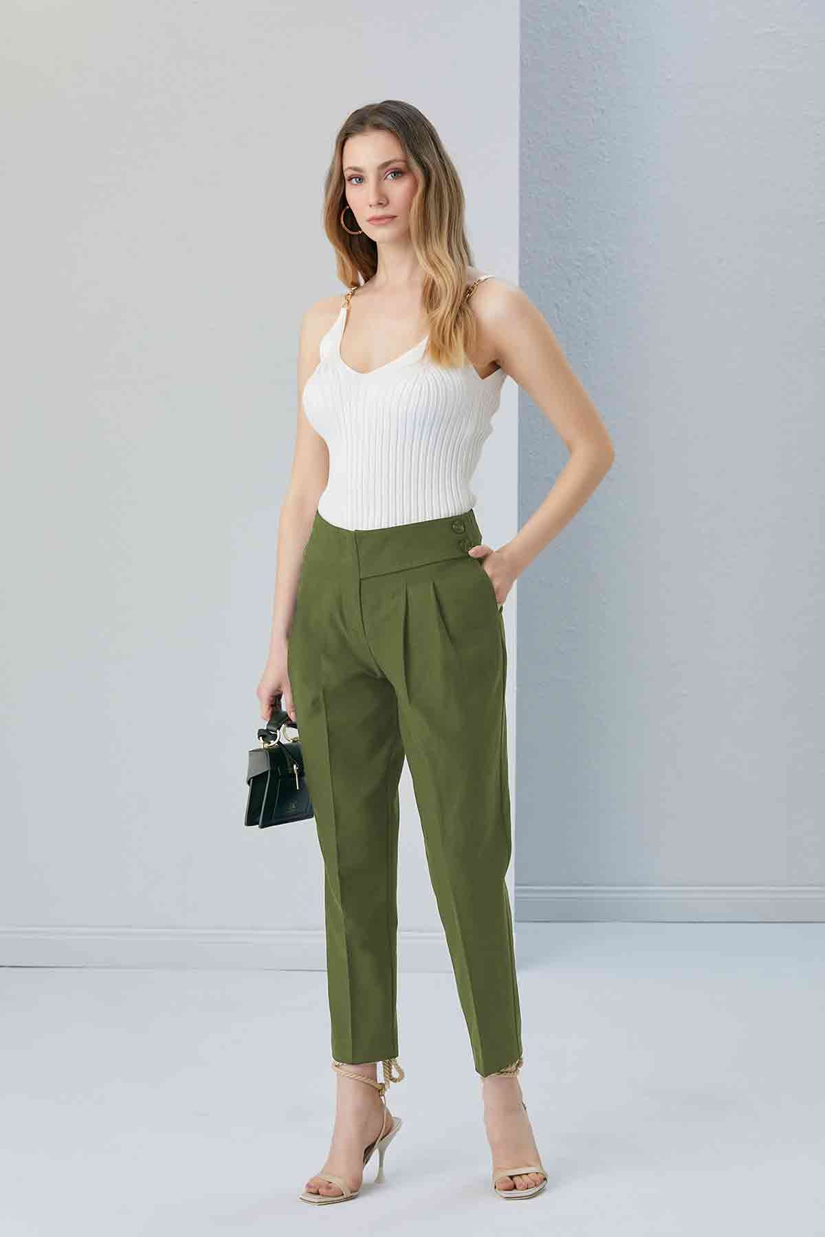 AİNA KHAKI TROUSERS